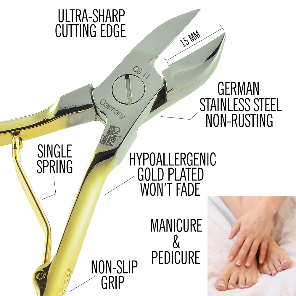 Gold Plated Toenail Clipper - 15mm Blade - Image 2