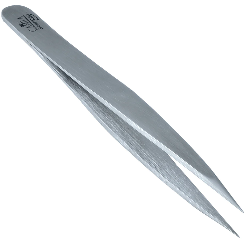 4" Stainless Steel Pointed Tip Tweezers - Image 2