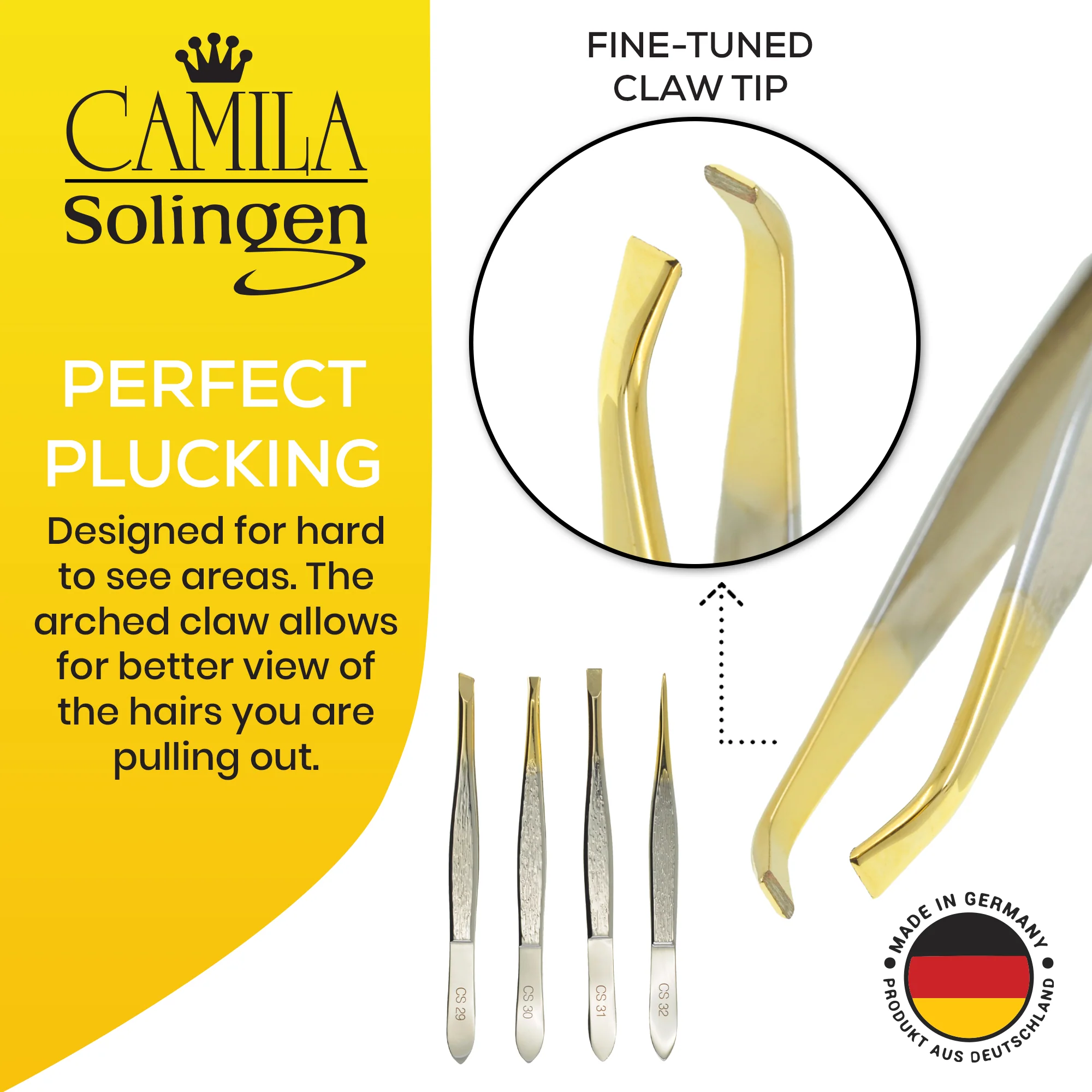 3.5" Gold Plated Claw Tip Tweezers - Image 5