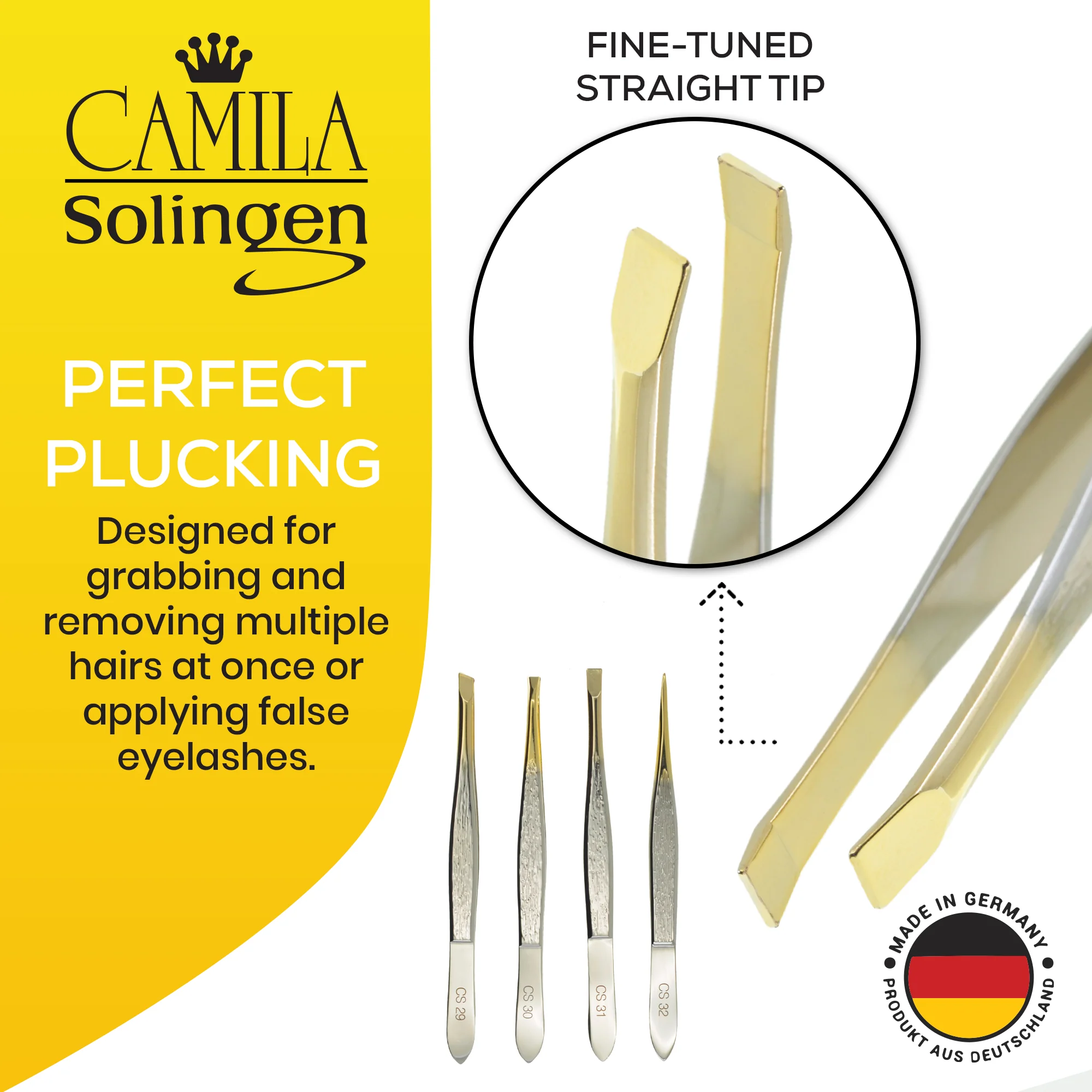 3.5" Gold Plated Straight Tip Tweezers - Image 4