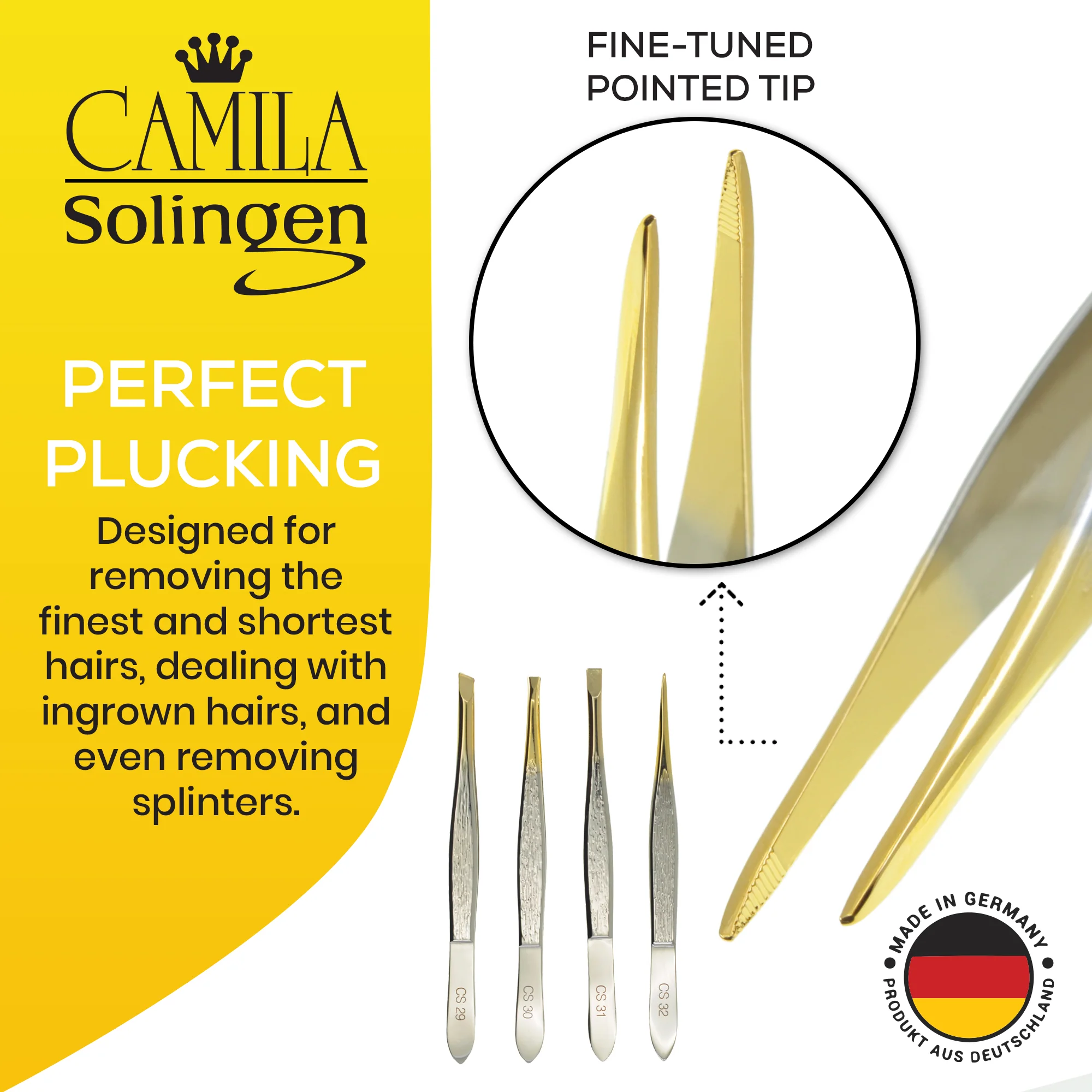 3.5" Gold Plated Pointed Tip Tweezers - Image 4