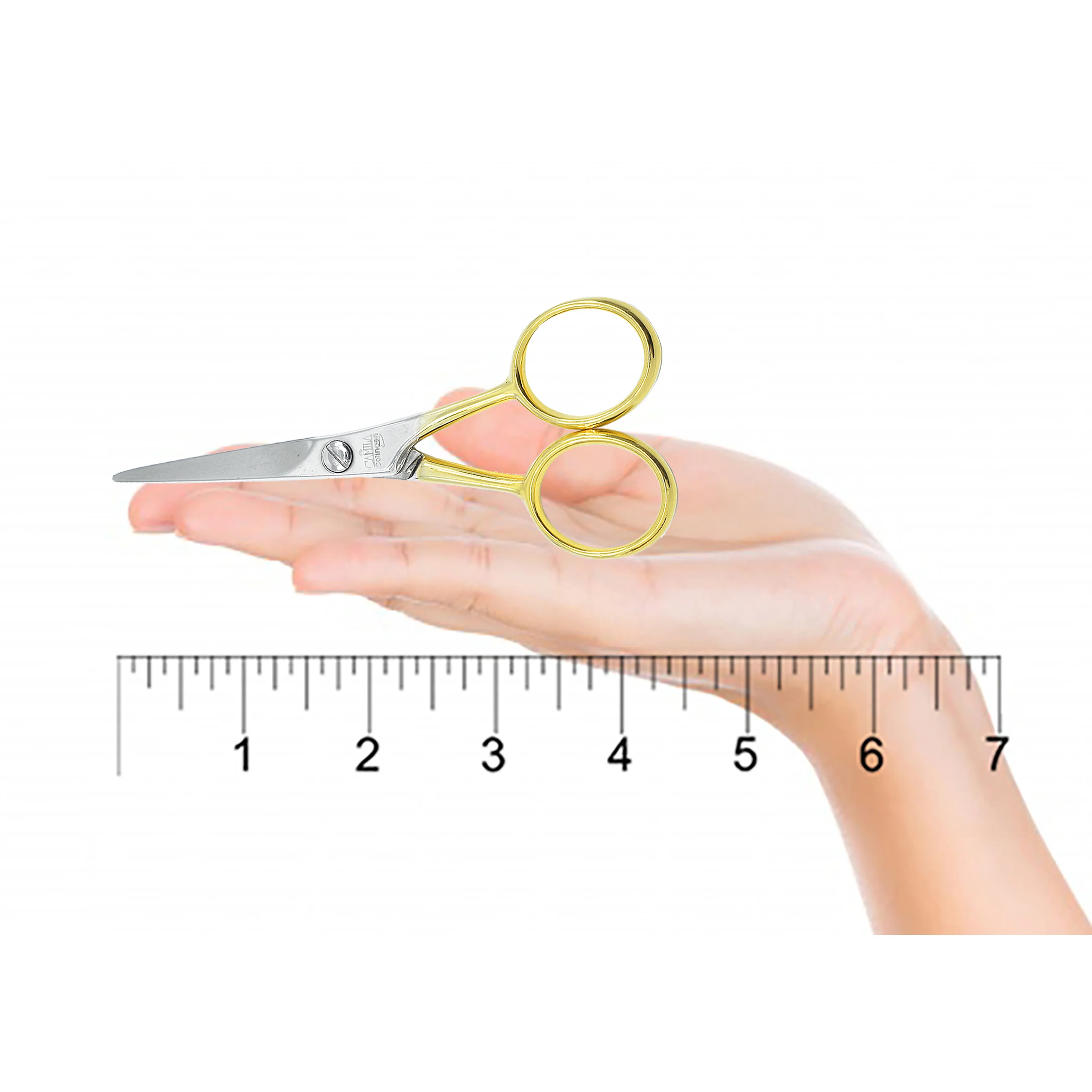 4.5" Gold Plated Professional Barber Shears - Image 3