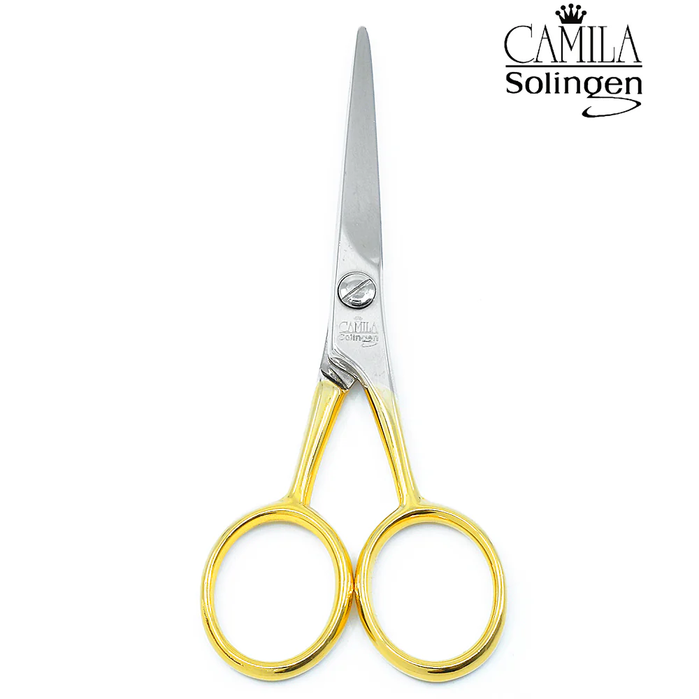 4.5" Gold Plated Professional Barber Shears - Image 5