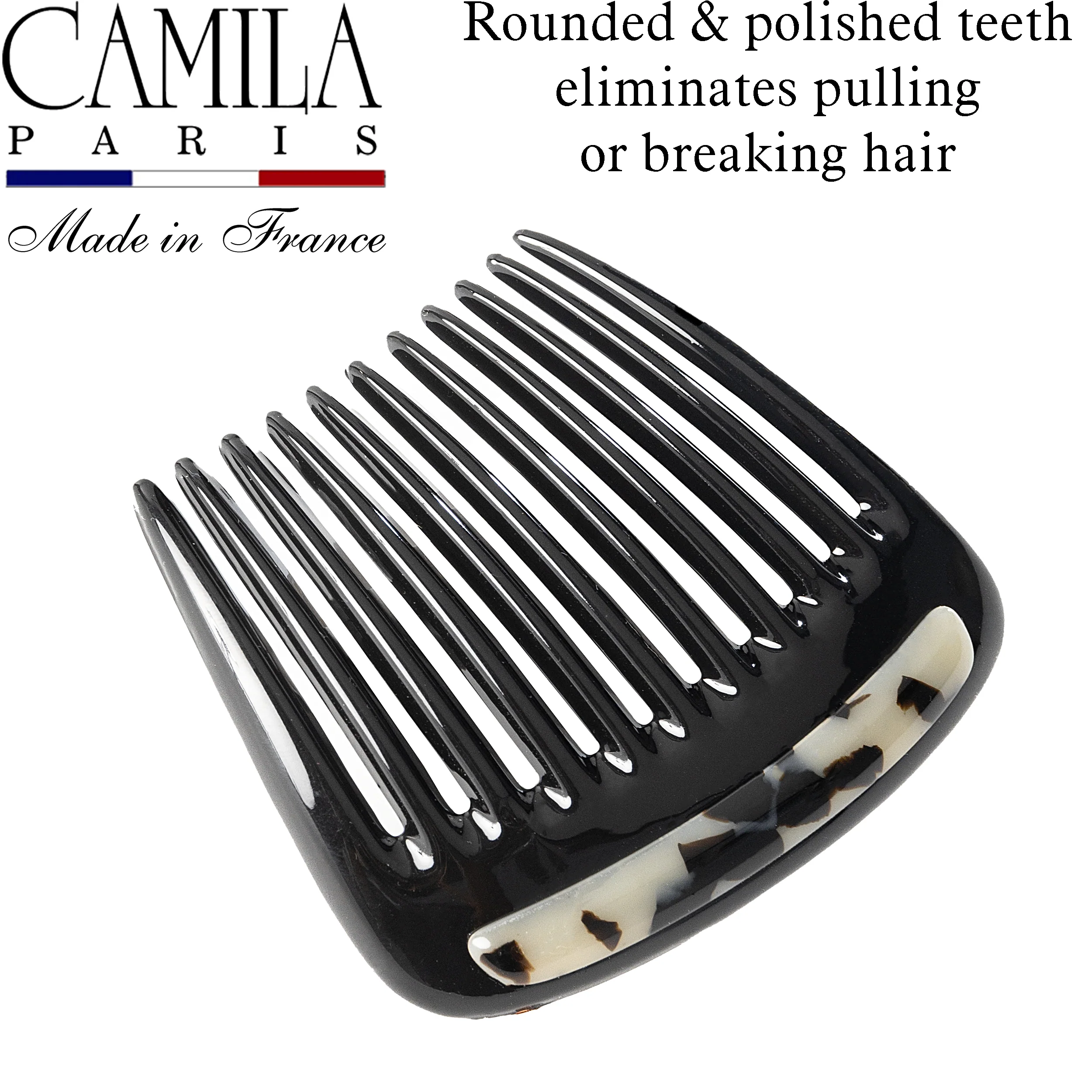 Charlotte Small Decorative Hair Side Comb Made in France - Image 10