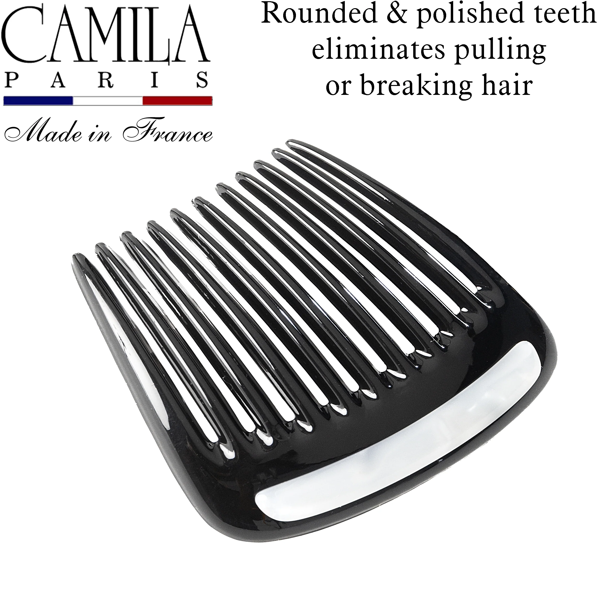 Charlotte Small Decorative Hair Side Comb Made in France - Image 16