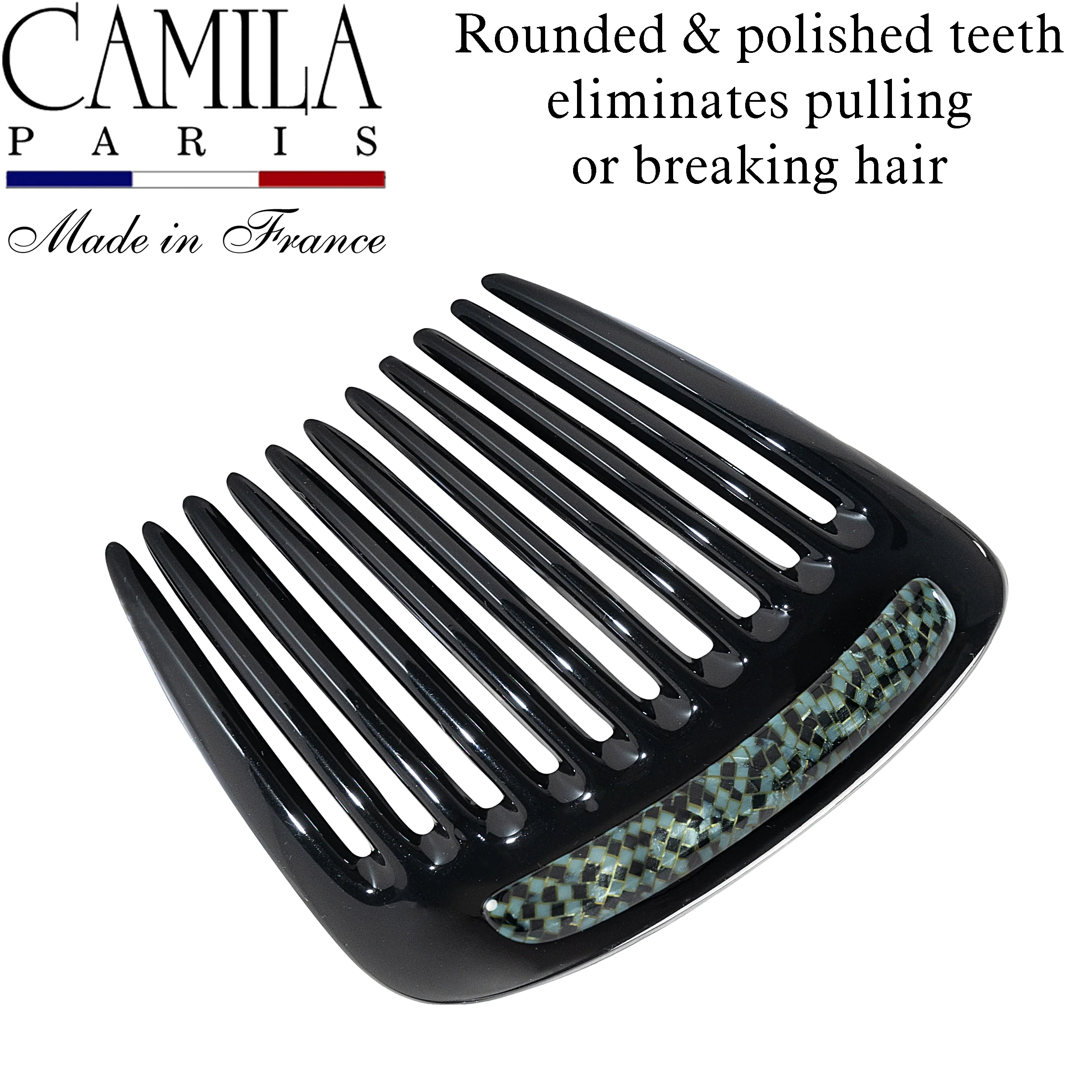 Charlotte Small Decorative Hair Side Comb Made in France - Image 31