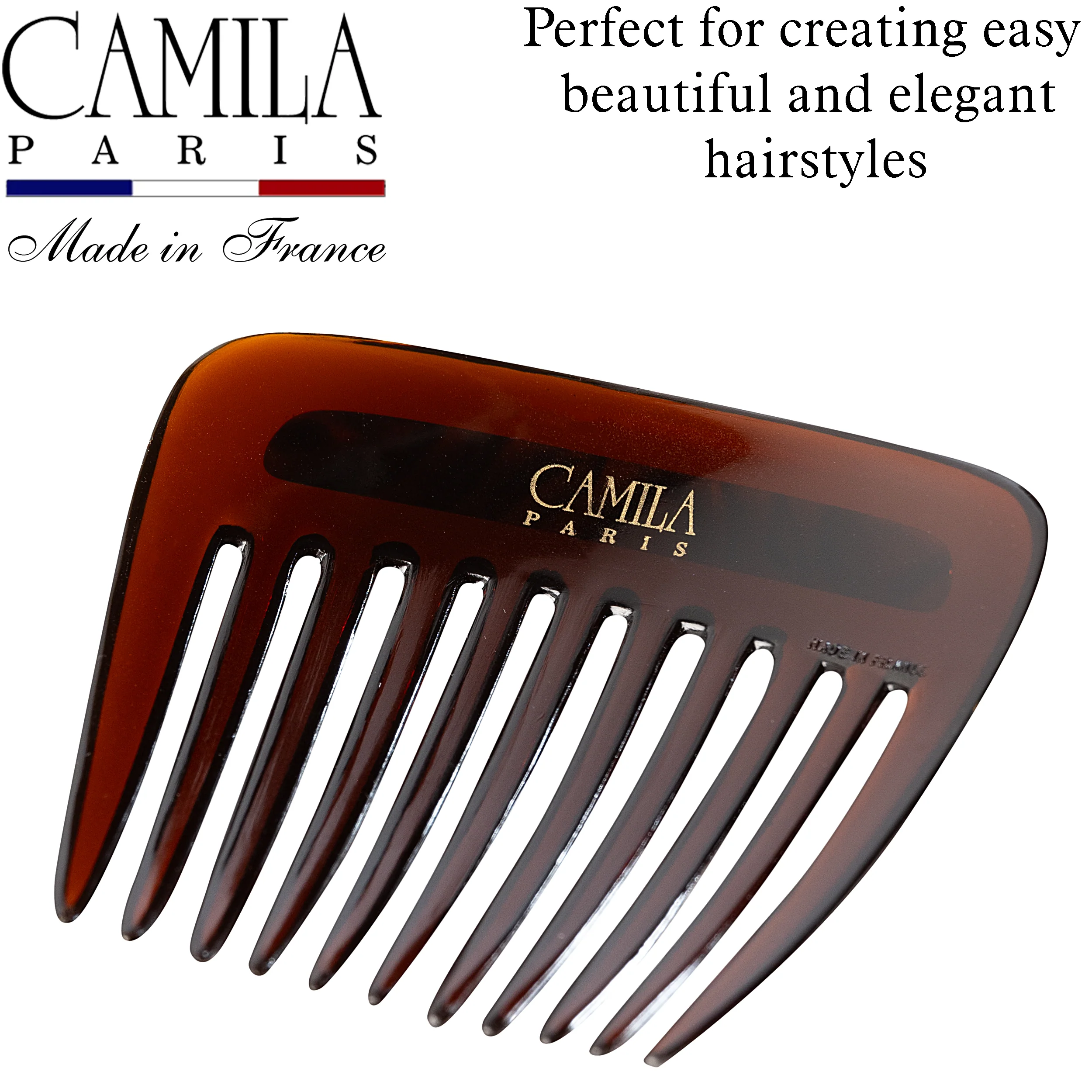 Charlotte Small Decorative Hair Side Comb Made in France - Image 5