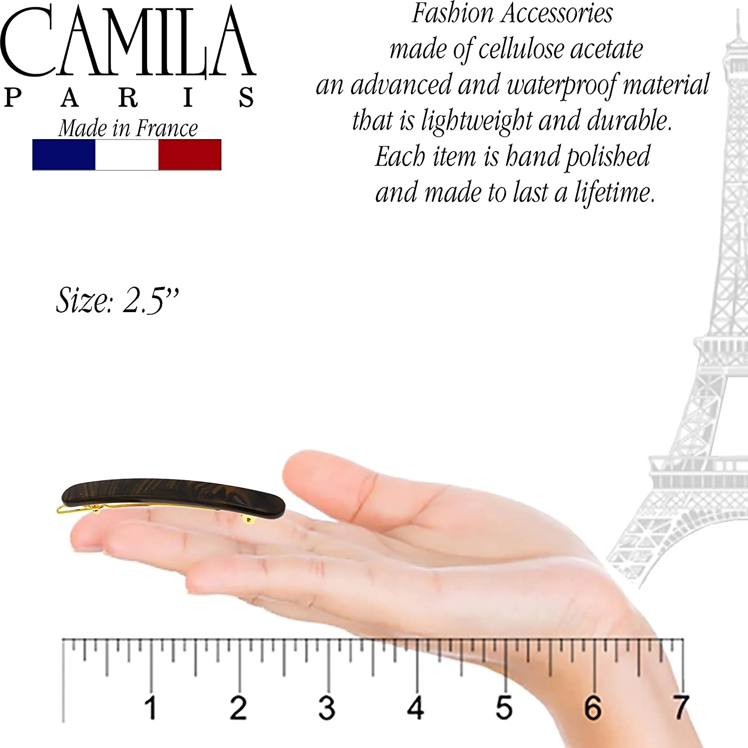 Camila Paris Classic Skinny Rounded Barrette - Image 6