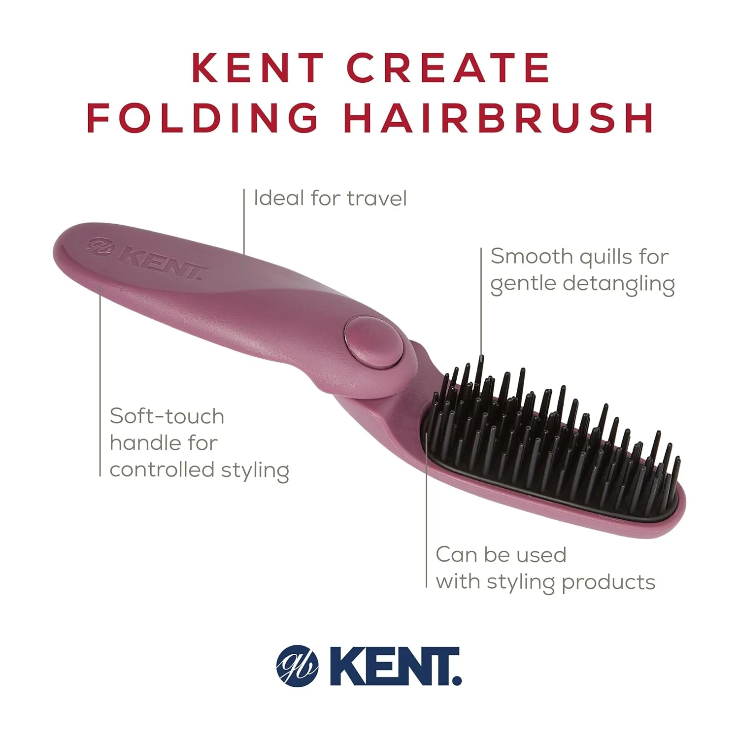 Kent KCR10 Create Folding Hair Brush - Image 4