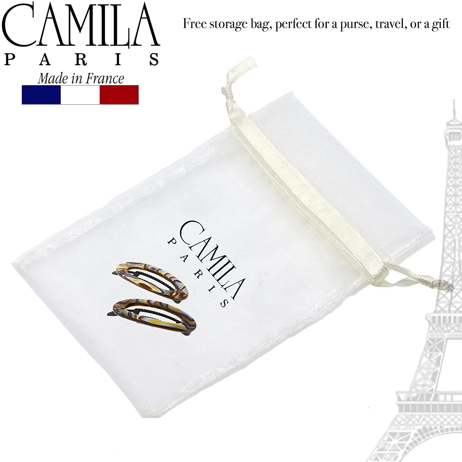 Camila Paris Cutout Oval Metal Free Barrette 2" - Image 12