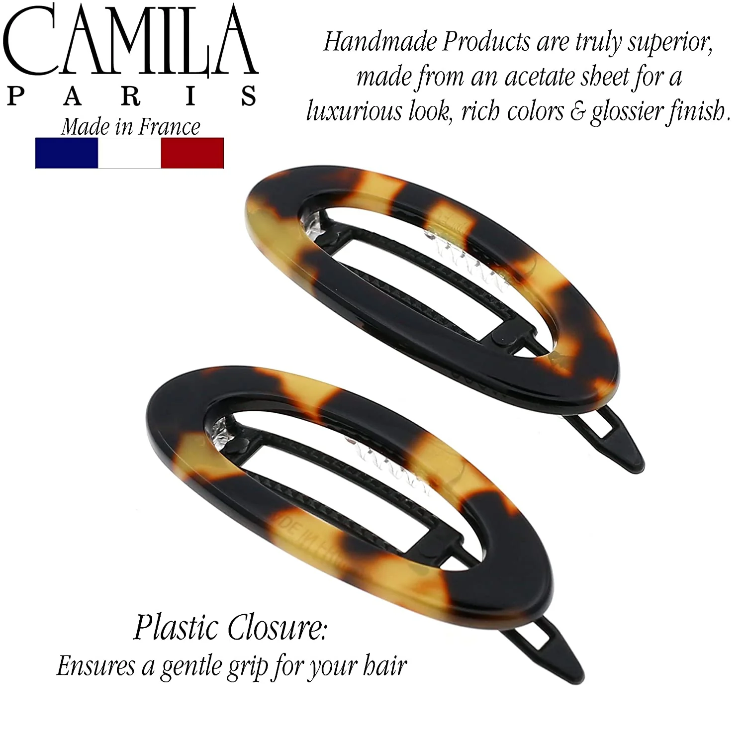Camila Paris Cutout Oval Metal Free Barrette 2" - Image 15