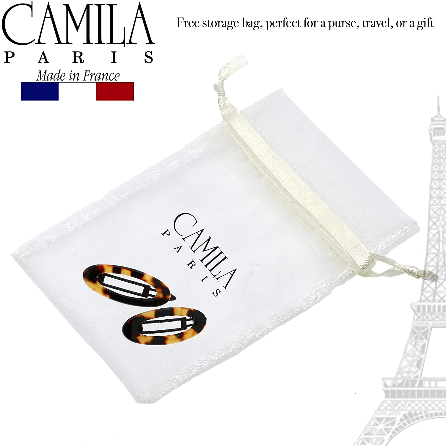 Camila Paris Cutout Oval Metal Free Barrette 2" - Image 16