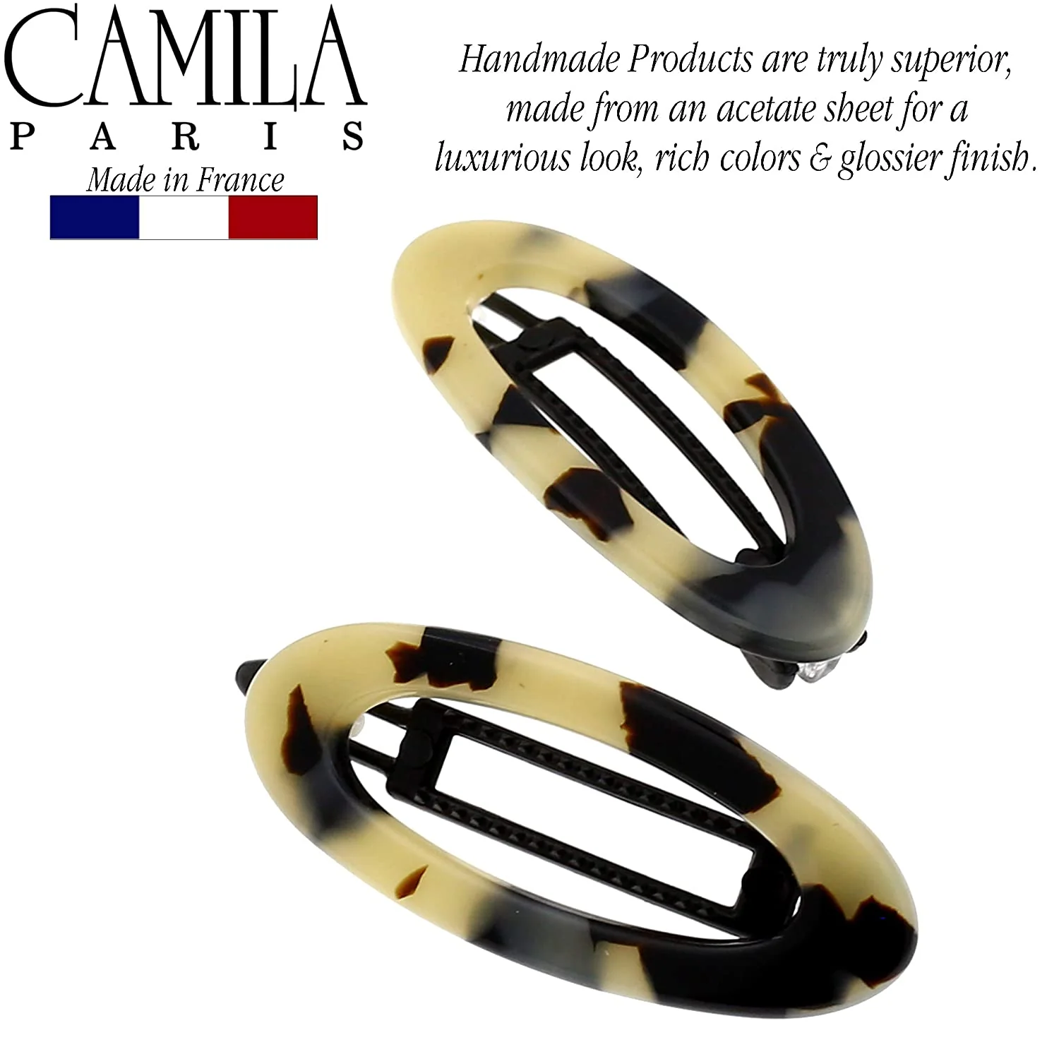 Camila Paris Cutout Oval Metal Free Barrette 2" - Image 19