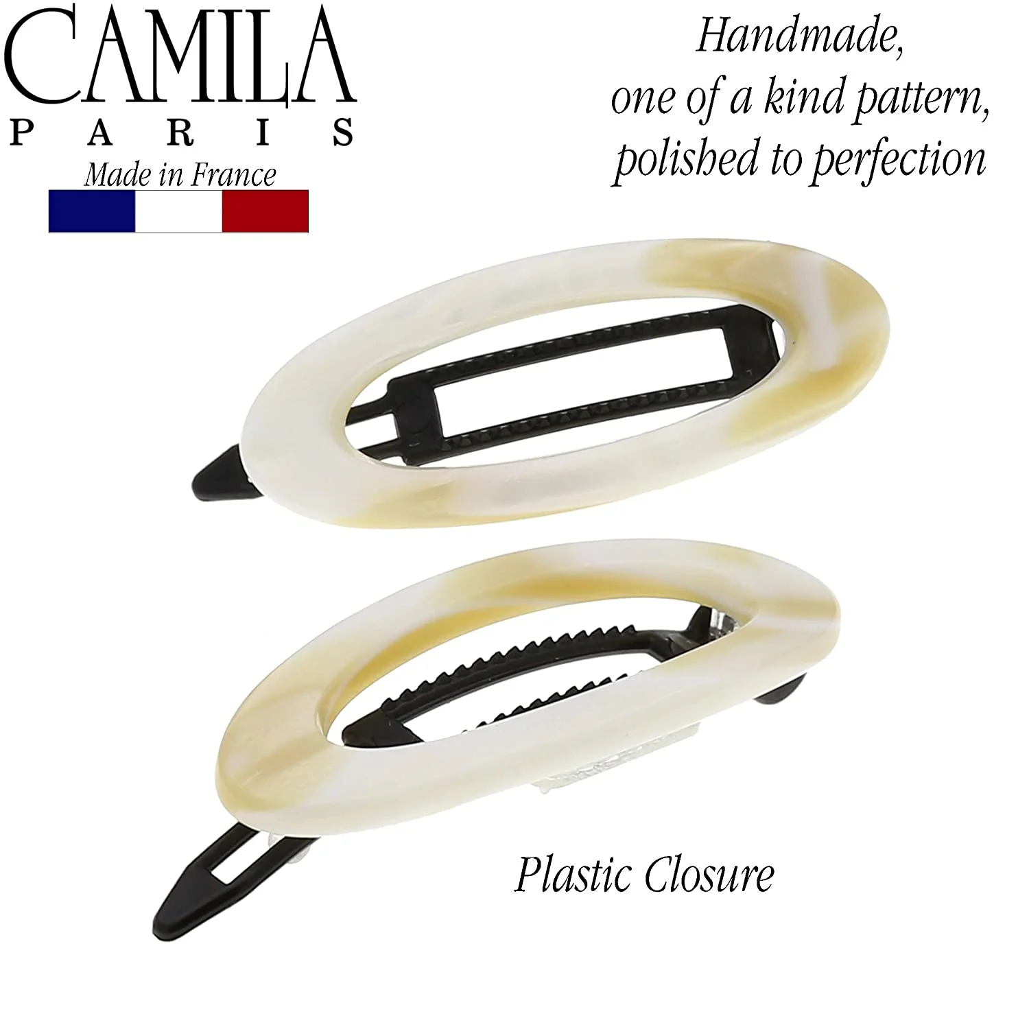 Camila Paris Cutout Oval Metal Free Barrette 2" - Image 3