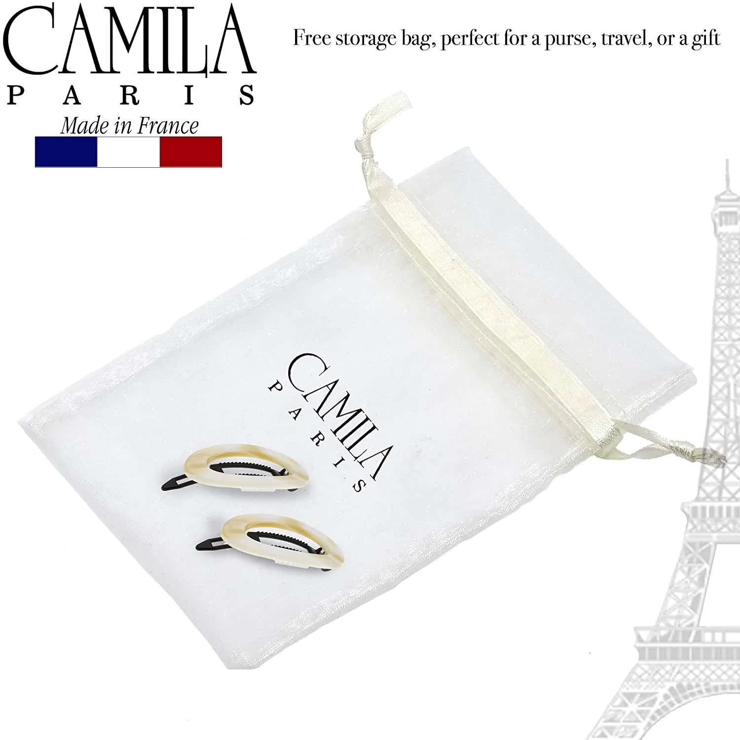 Camila Paris Cutout Oval Metal Free Barrette 2" - Image 4