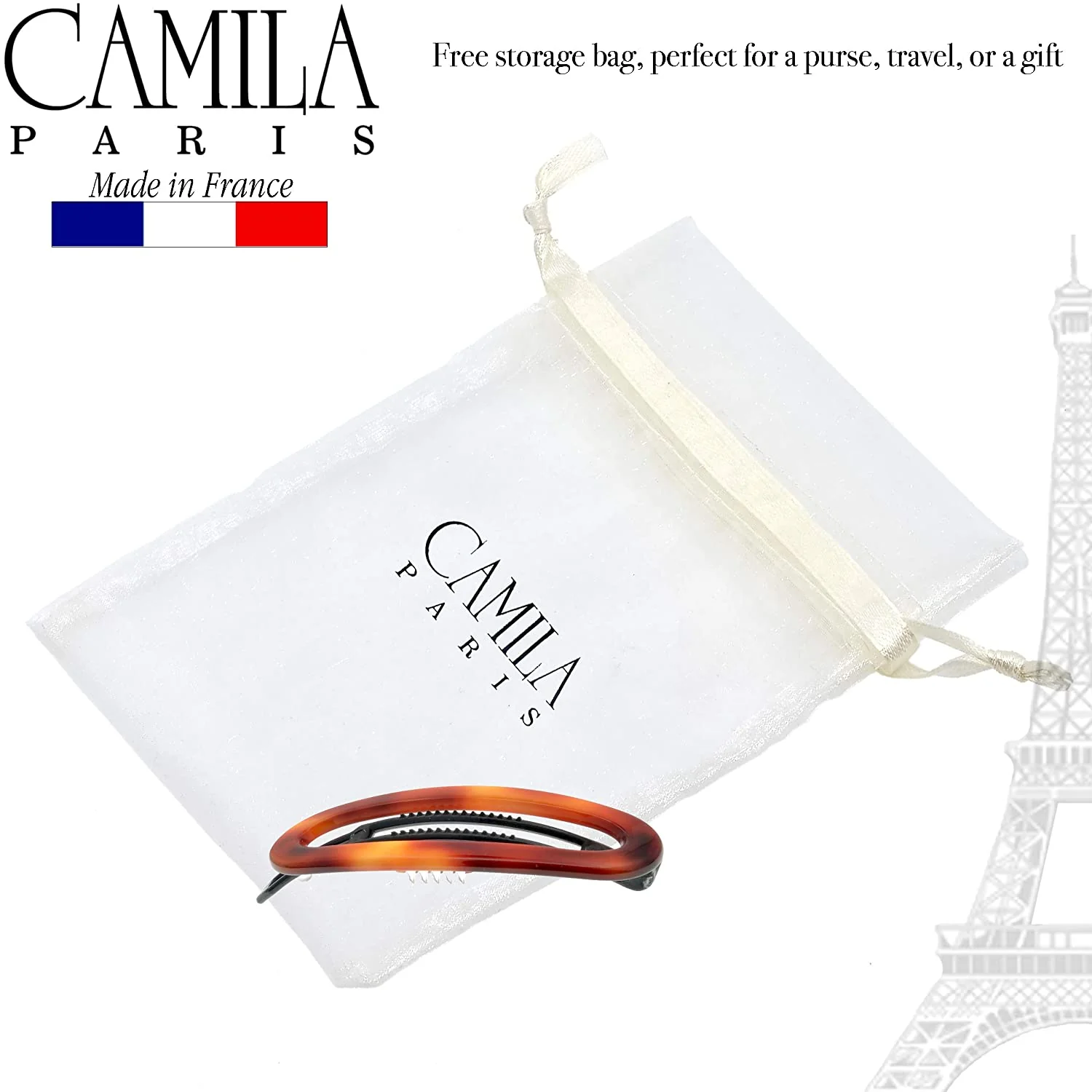 Camila Paris Cutout Oval Metal Free Barrette 2.5" - Image 16