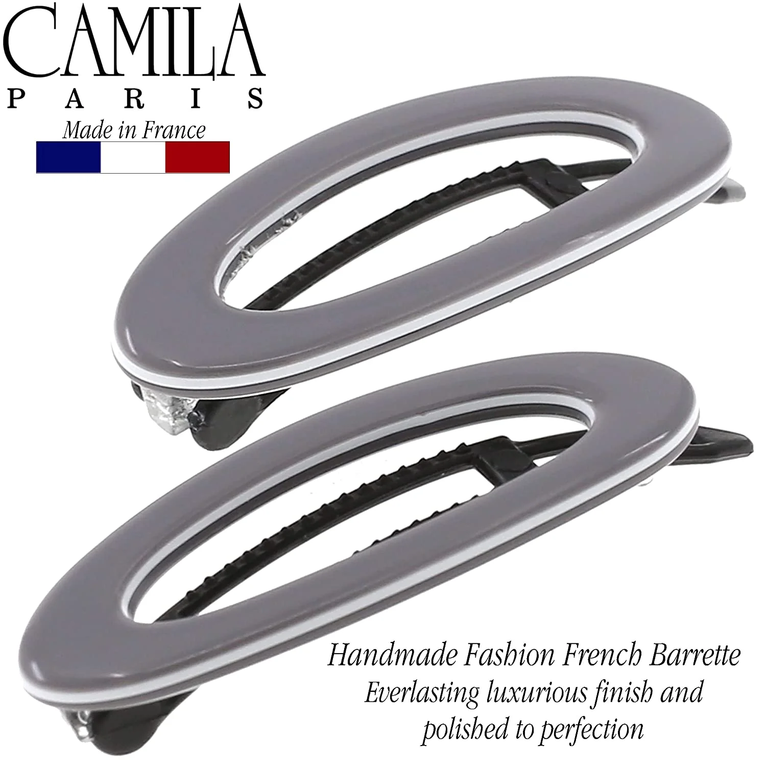 Camila Paris Cutout Oval Metal Free Barrette 2" - Image 7