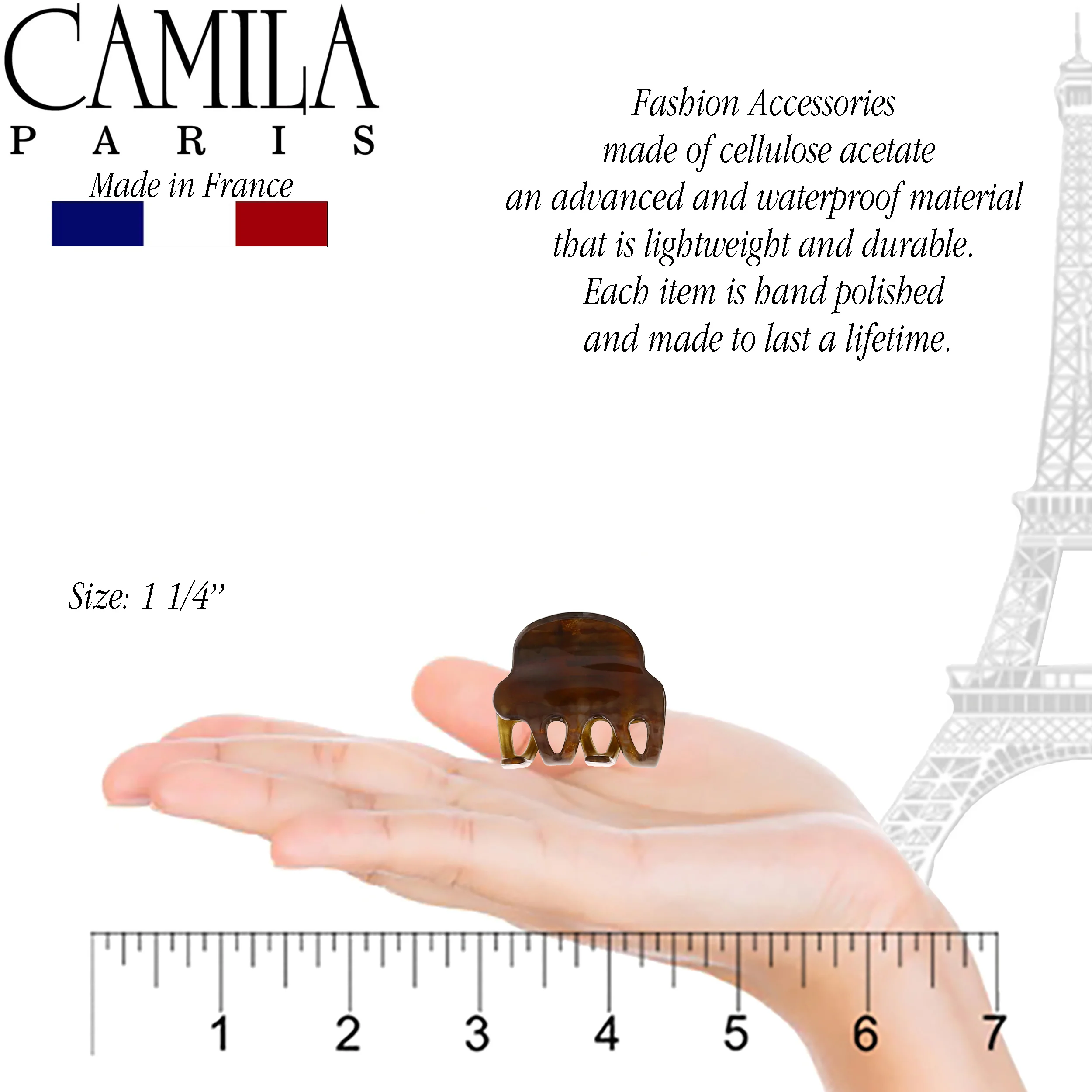 Camila Paris Cutout Teeth Hair Clip Pair - Image 18