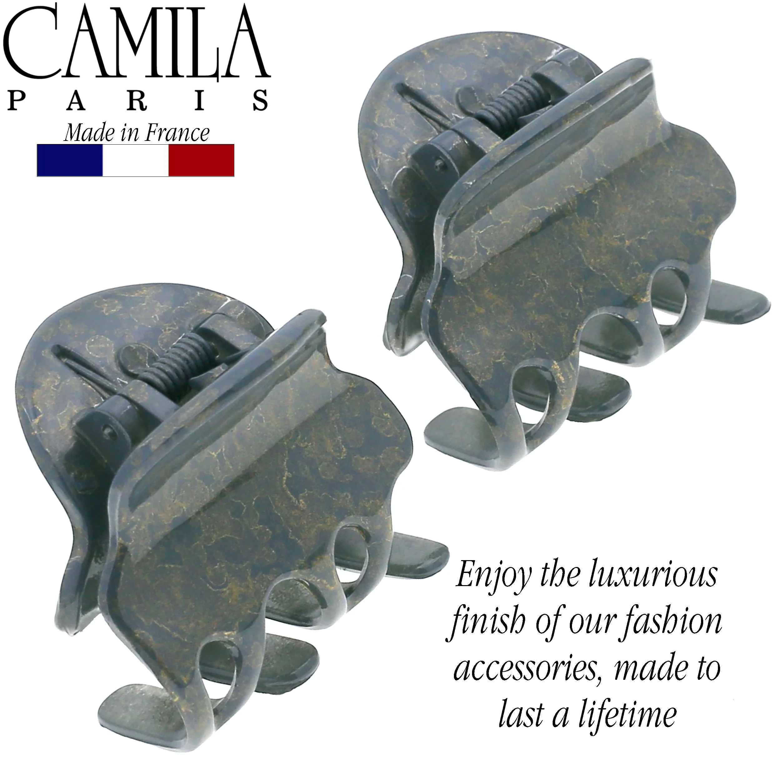 Camila Paris Cutout Teeth Hair Clip Pair - Image 3