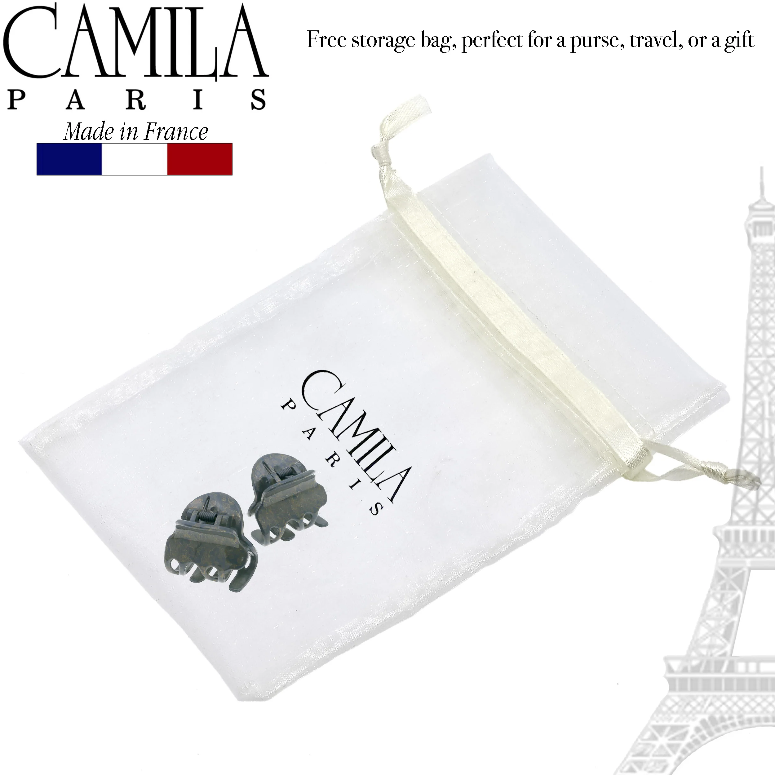 Camila Paris Cutout Teeth Hair Clip Pair - Image 4