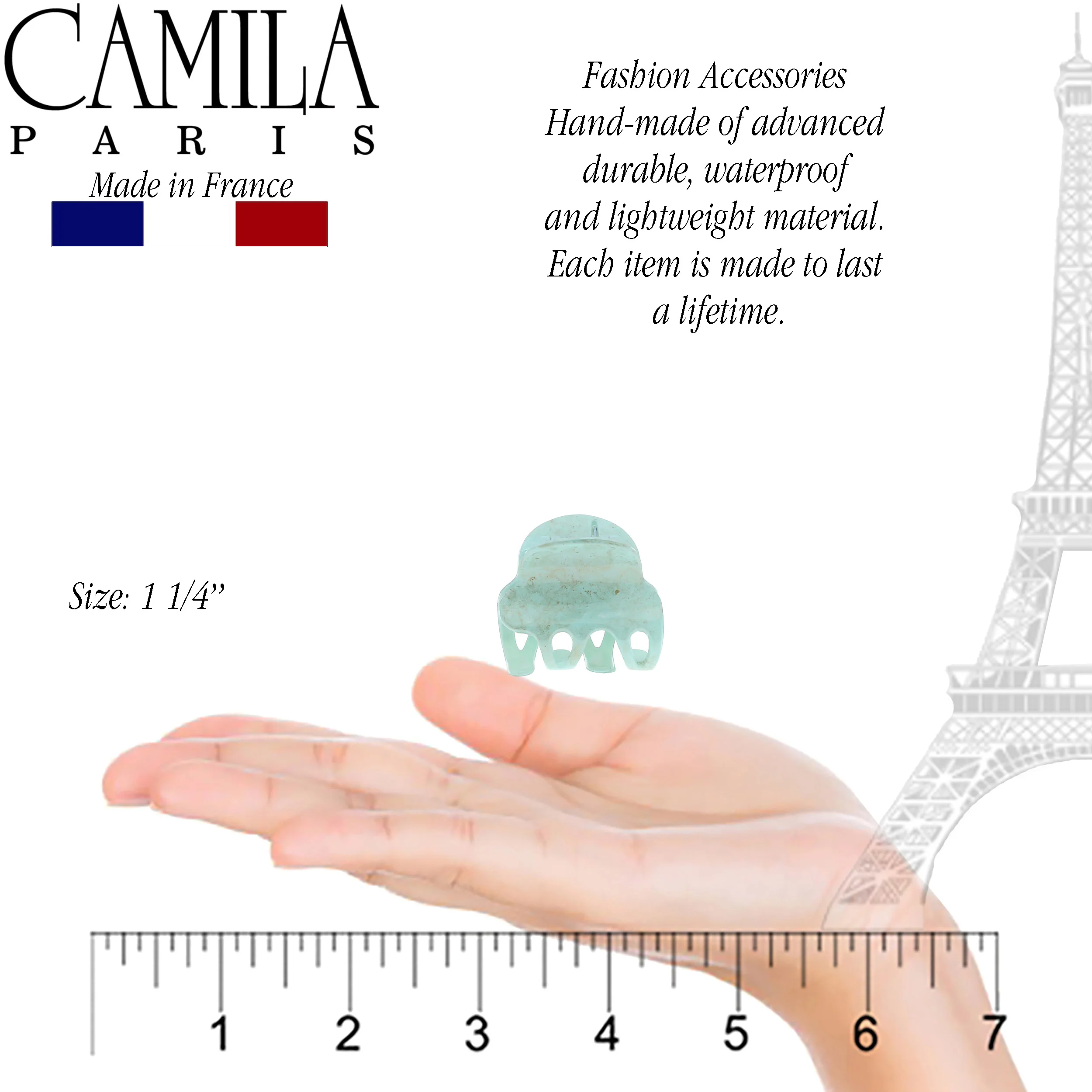 Camila Paris Cutout Teeth Hair Clip Pair - Image 6