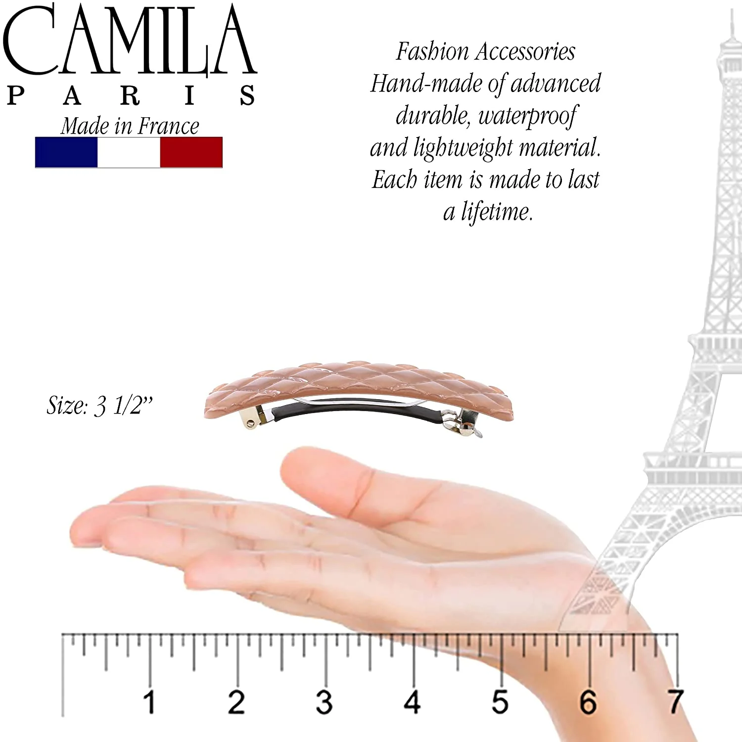 Camila Paris Diamond Stitching No-Slip Barrette - Image 10