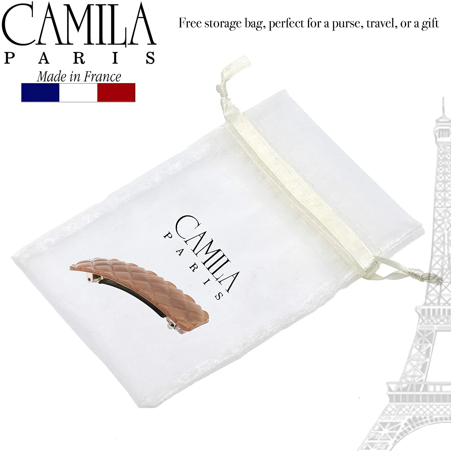 Camila Paris Diamond Stitching No-Slip Barrette - Image 12