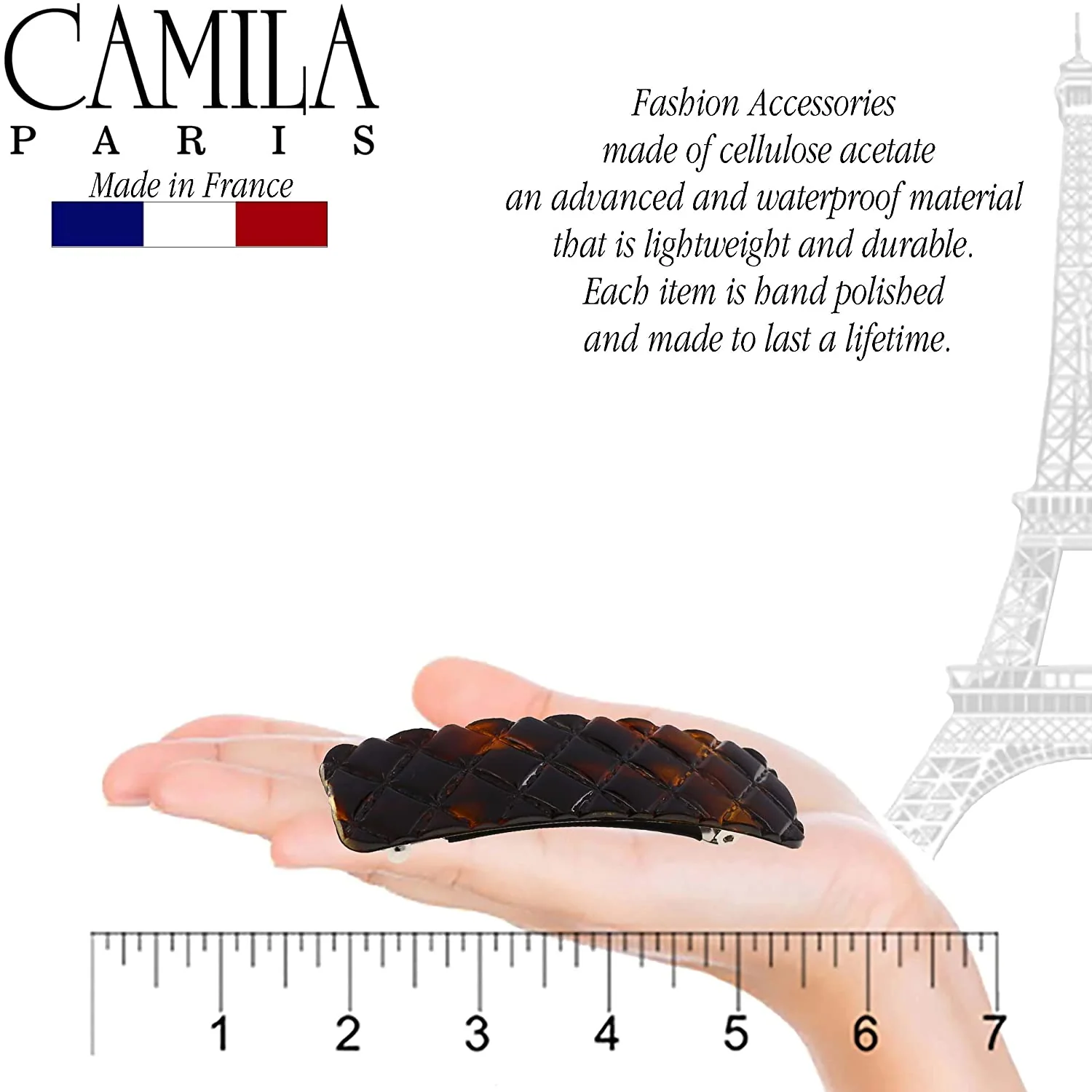 Camila Paris Diamond Stitching No-Slip Barrette - Image 14