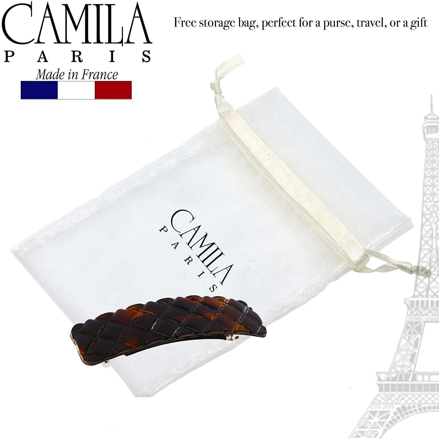 Camila Paris Diamond Stitching No-Slip Barrette - Image 16