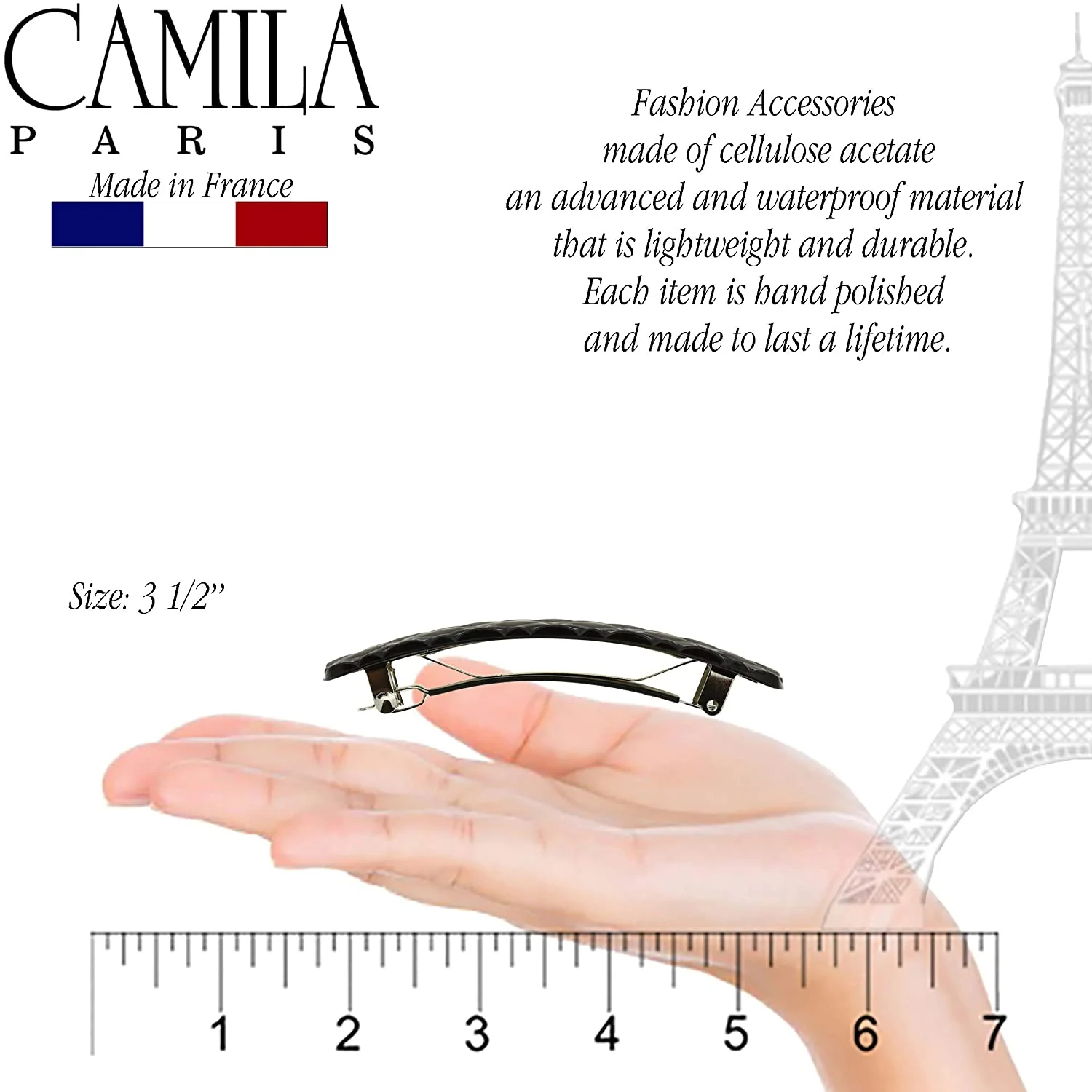 Camila Paris Diamond Stitching No-Slip Barrette - Image 2
