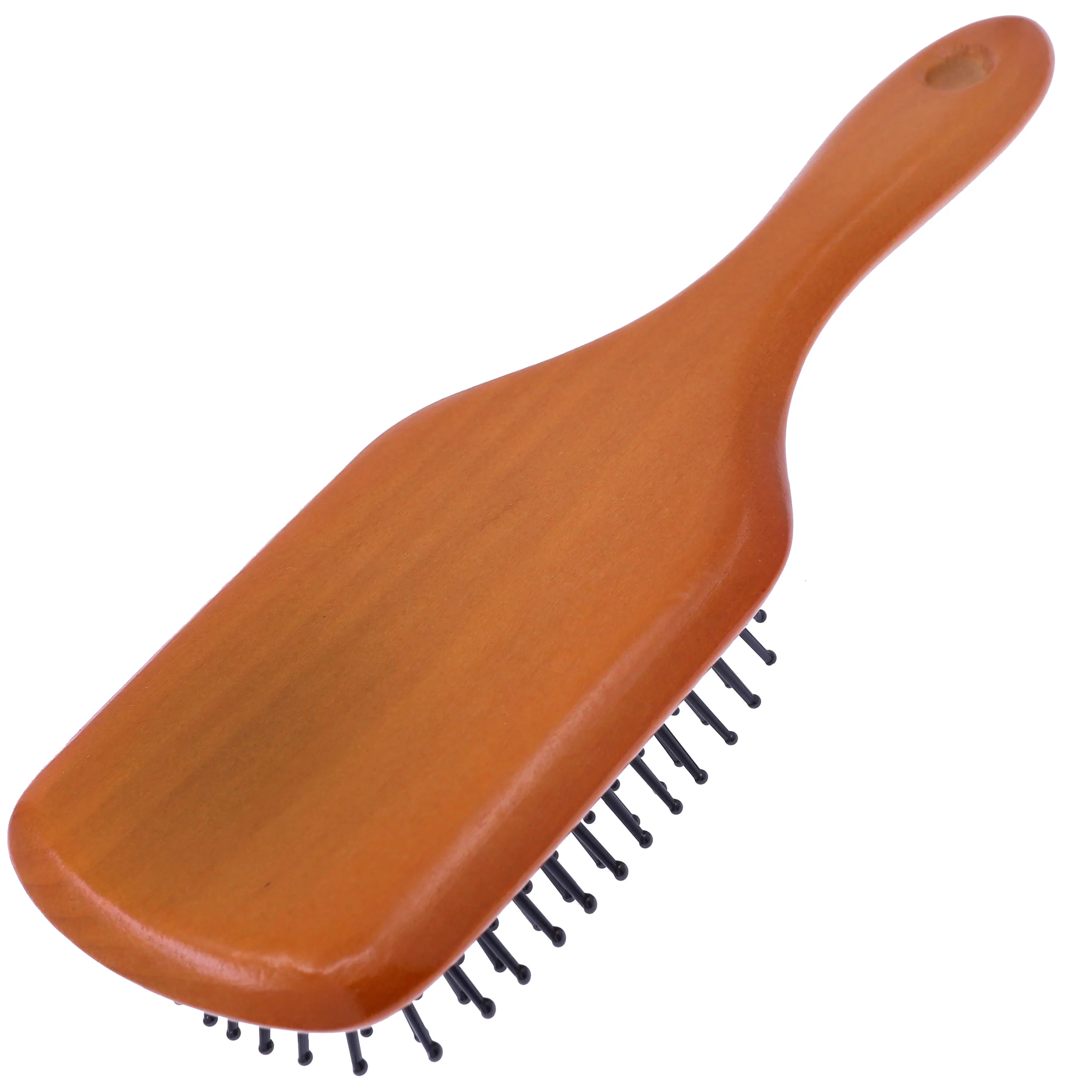 Small Wooden Cushion Brush with Nylon Ball-Tipped Pins - Image 3