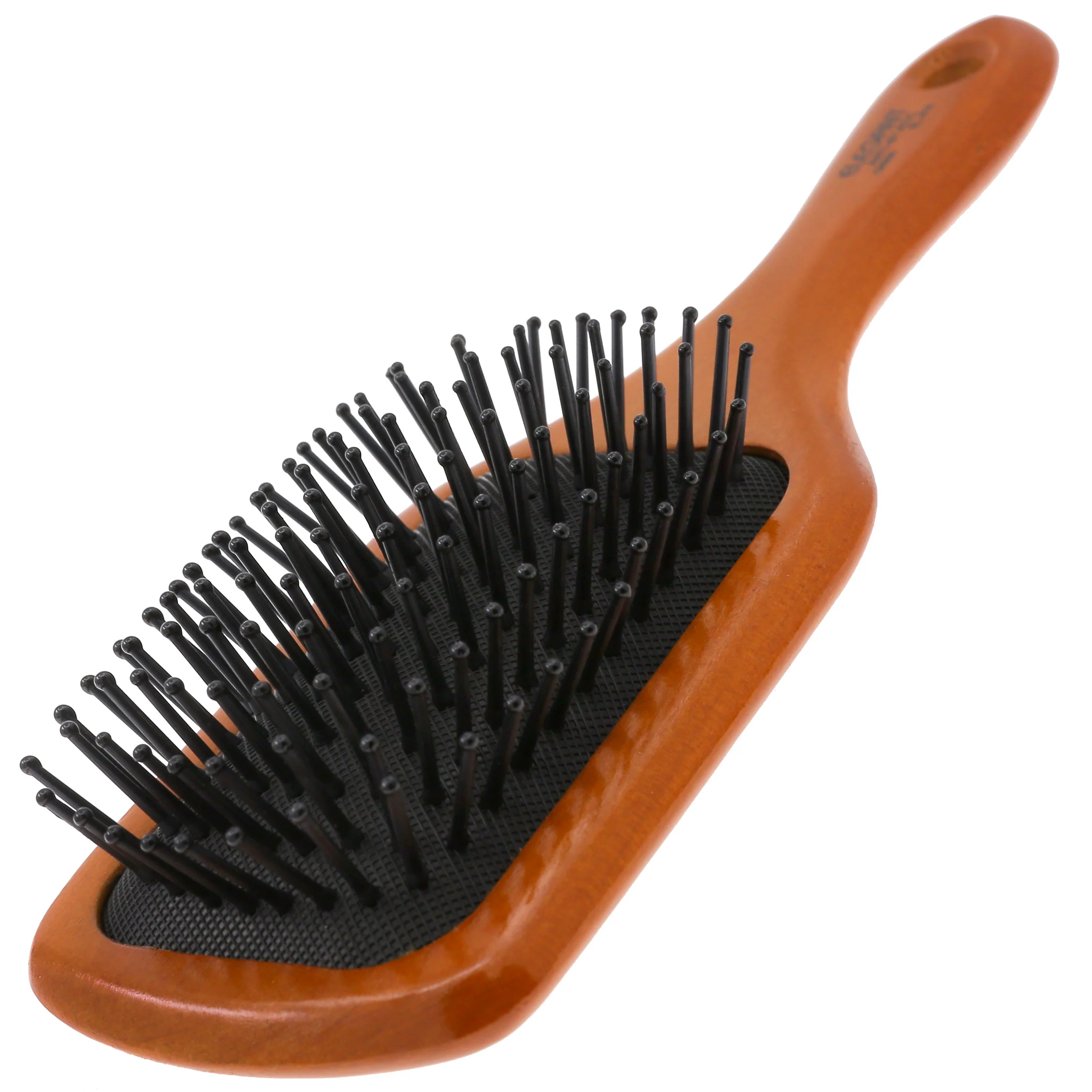 Small Wooden Cushion Brush with Nylon Ball-Tipped Pins - Image 4