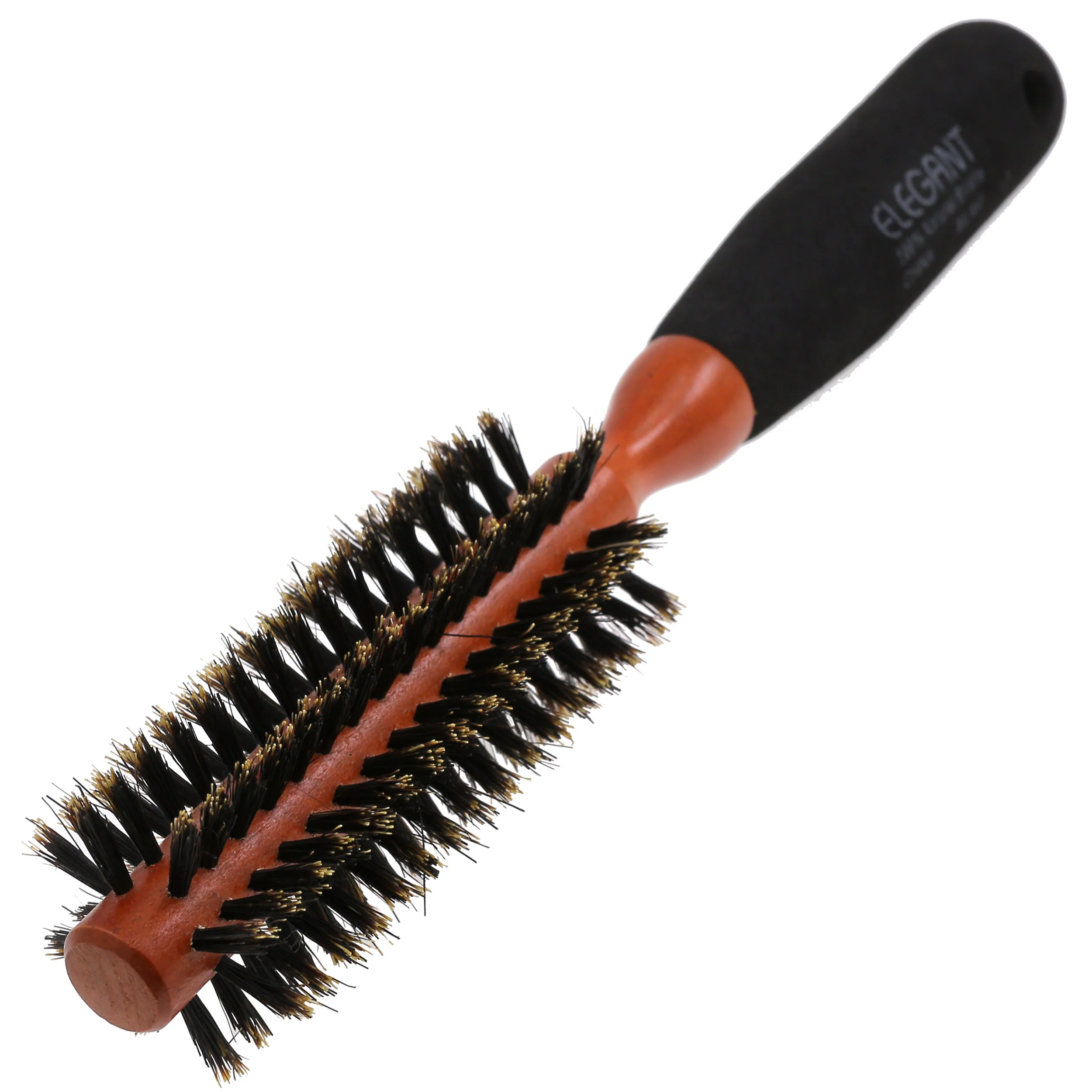 1.5" Natural Bristle Round Hair Brush with Foam Handle - Image 3