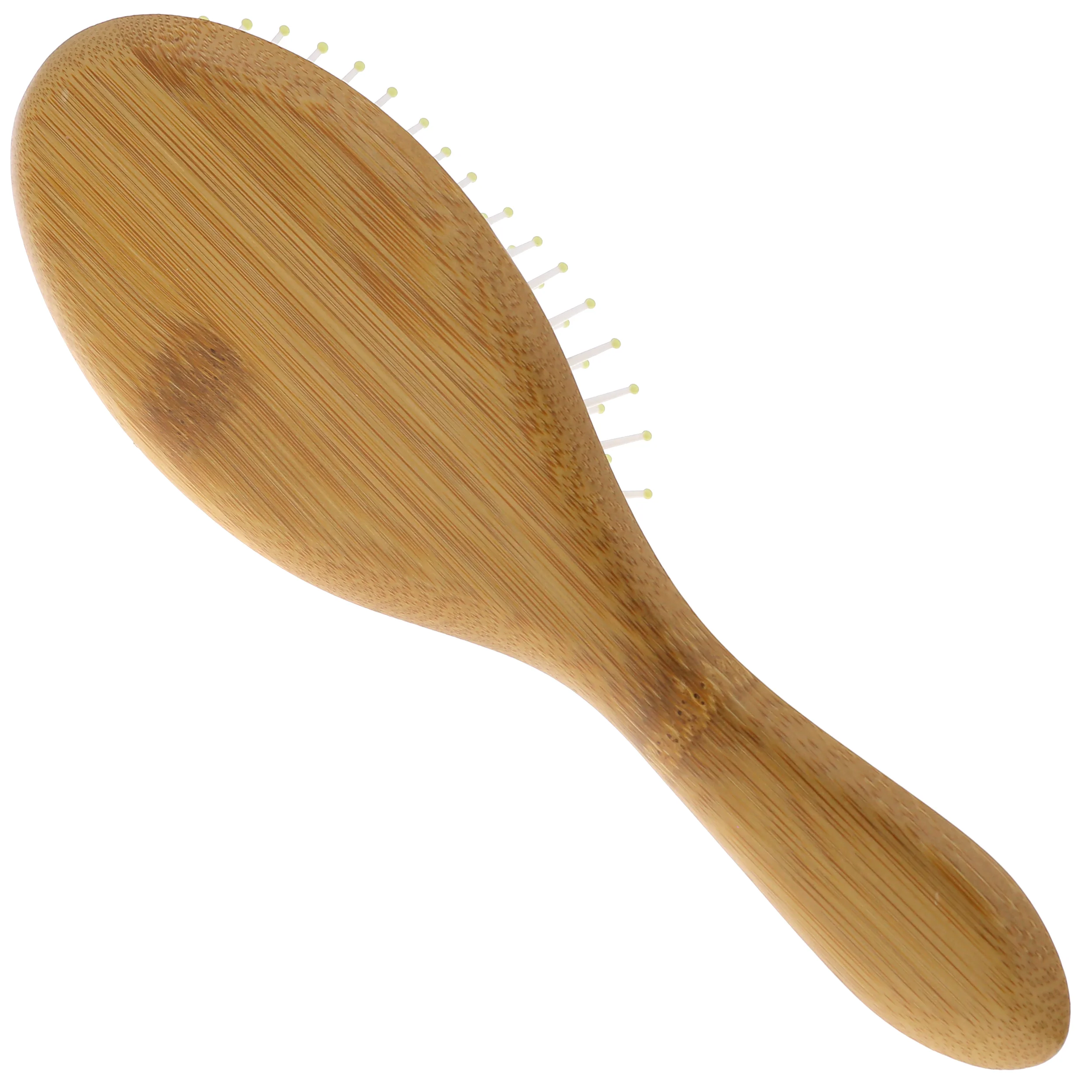 Nylon Pin Bamboo Oval Hair Brush - Image 2
