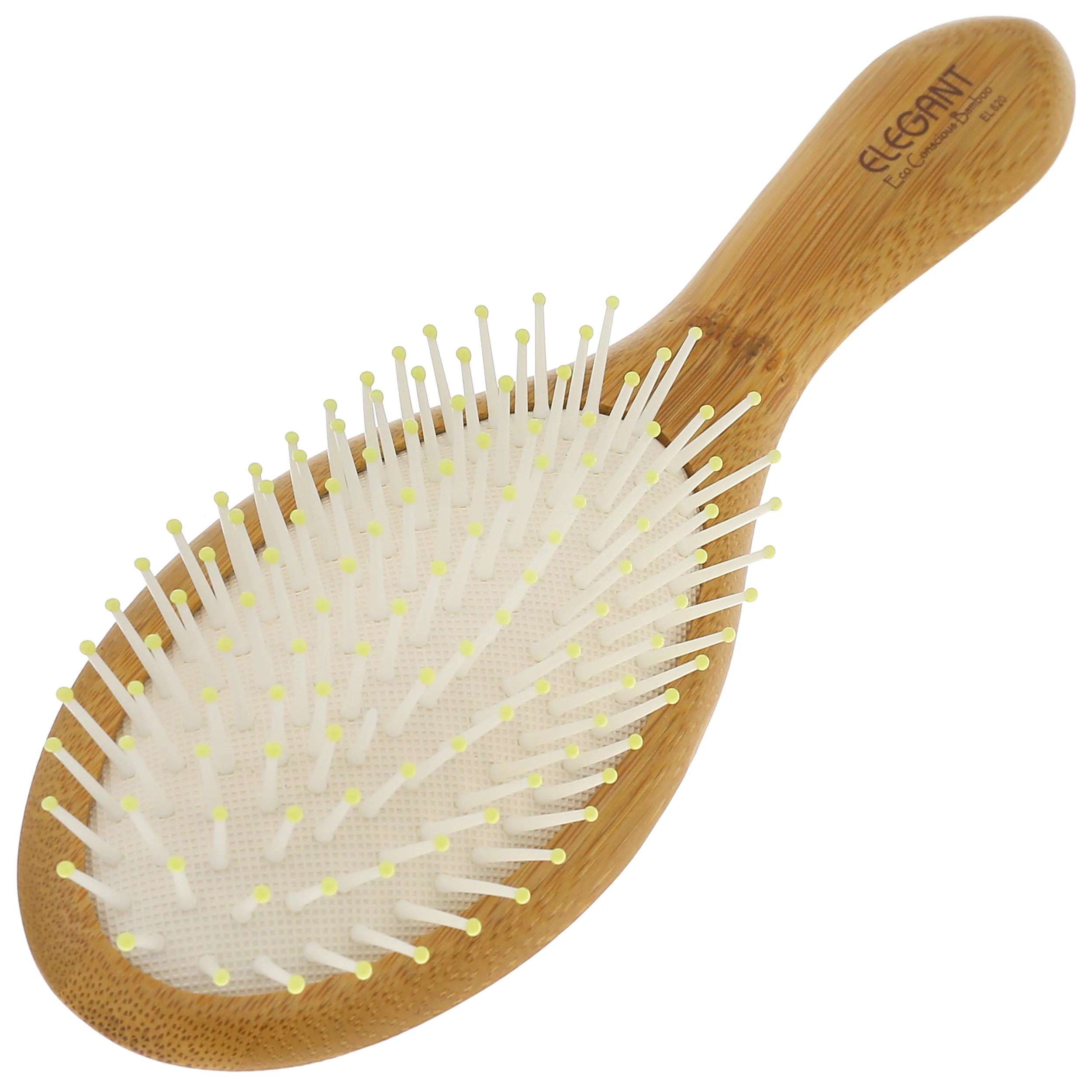 Nylon Pin Bamboo Oval Hair Brush - Image 4