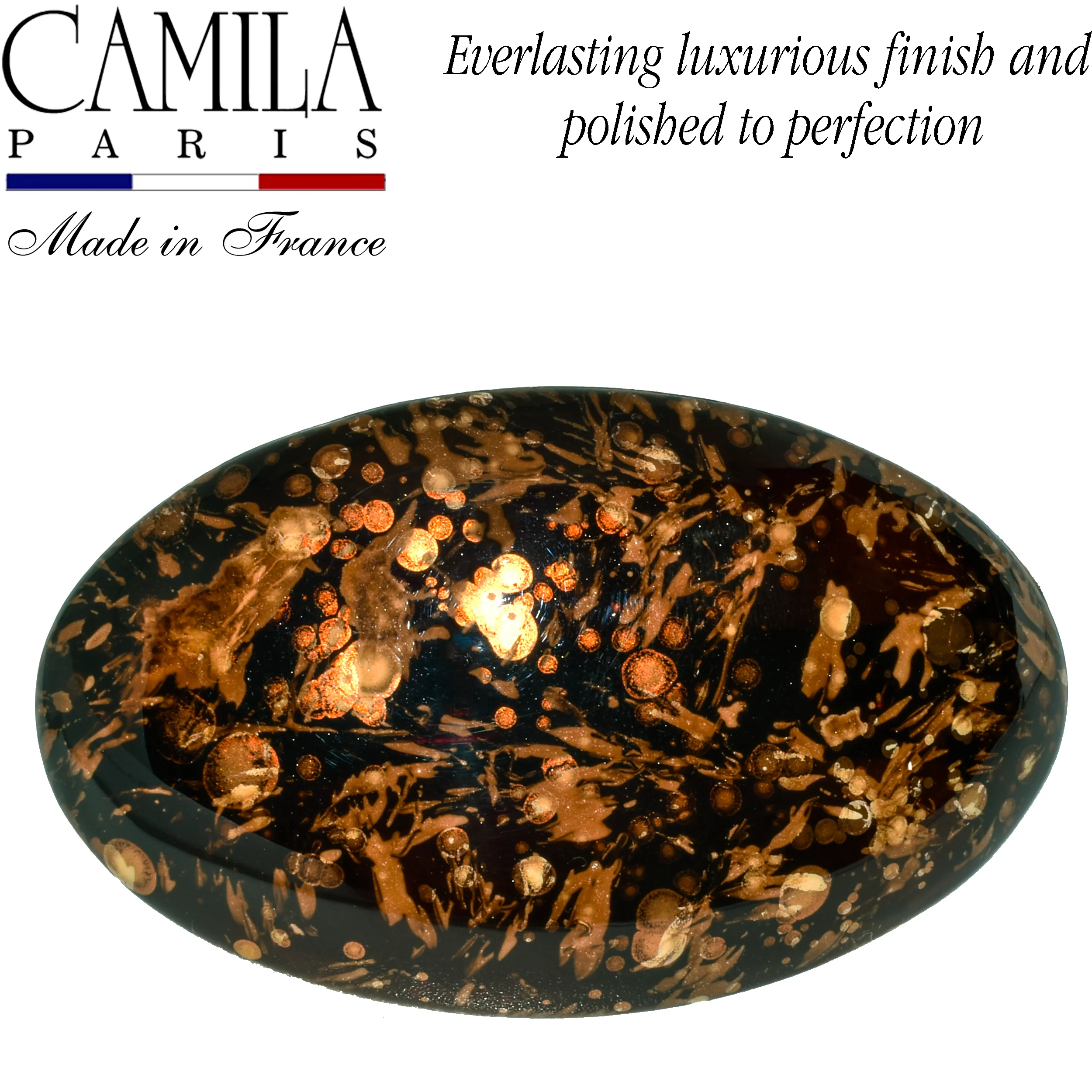 Emily Medium Oval Barrette Made in France - Image 2