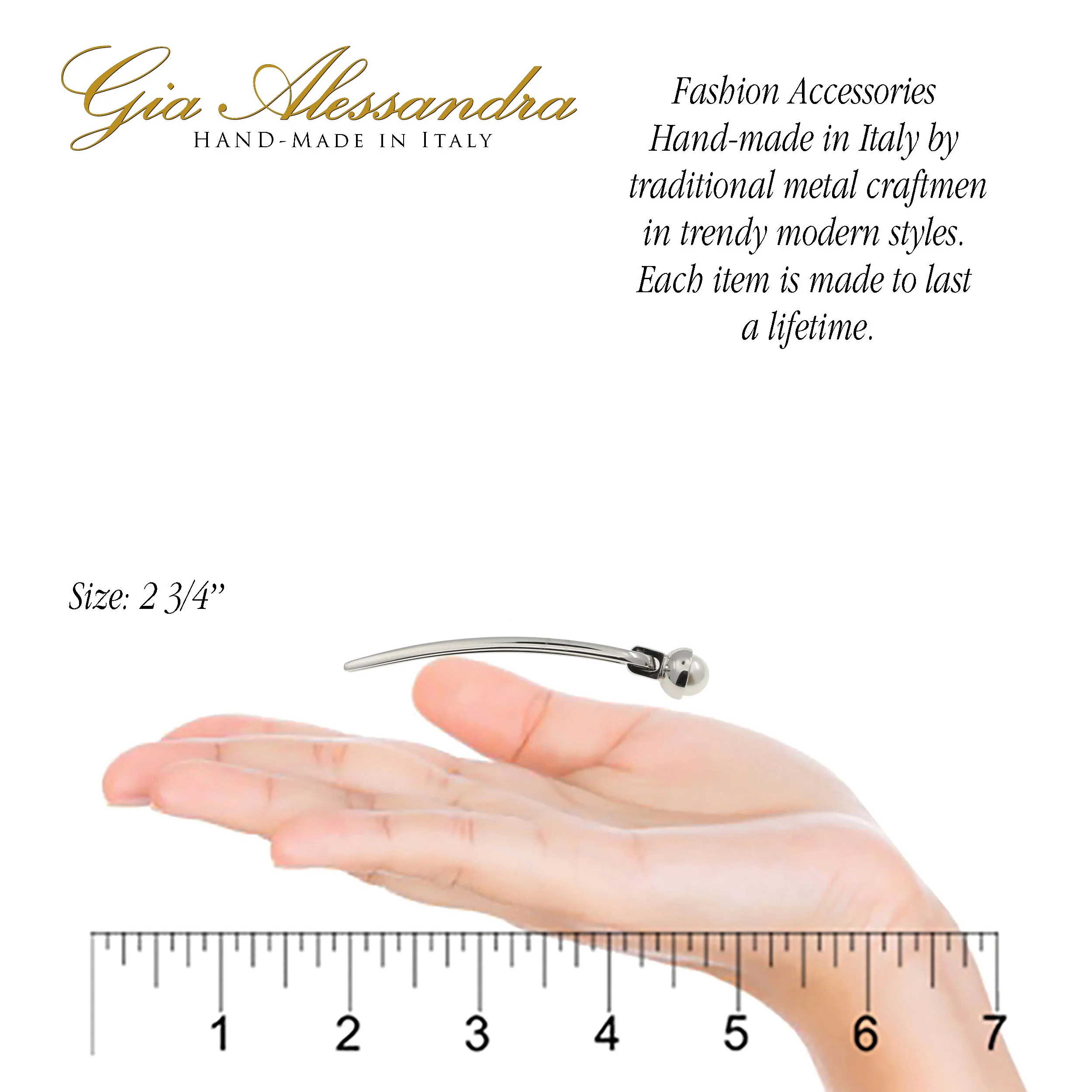 GA249 2.75 Inch Wedding Bridal Small U-Shape Hairpins Twist Stick Pins Silver with White Pearl - Image 3