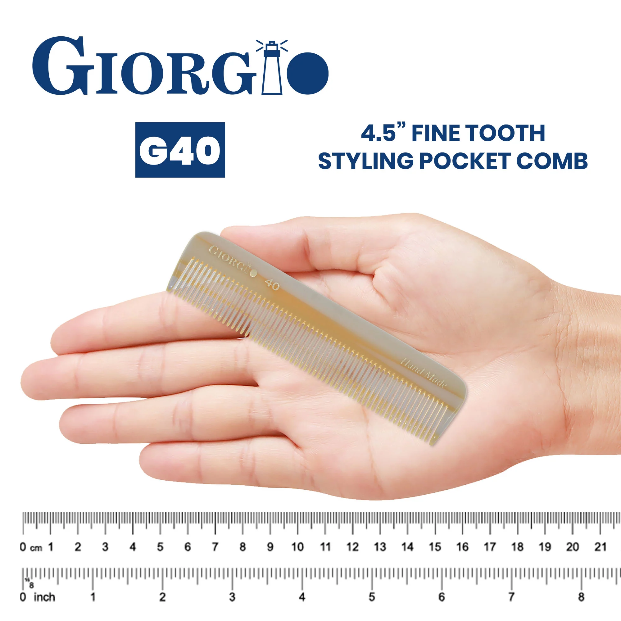 4.5" Handmade Fine Tooth Pocket Comb - Image 9