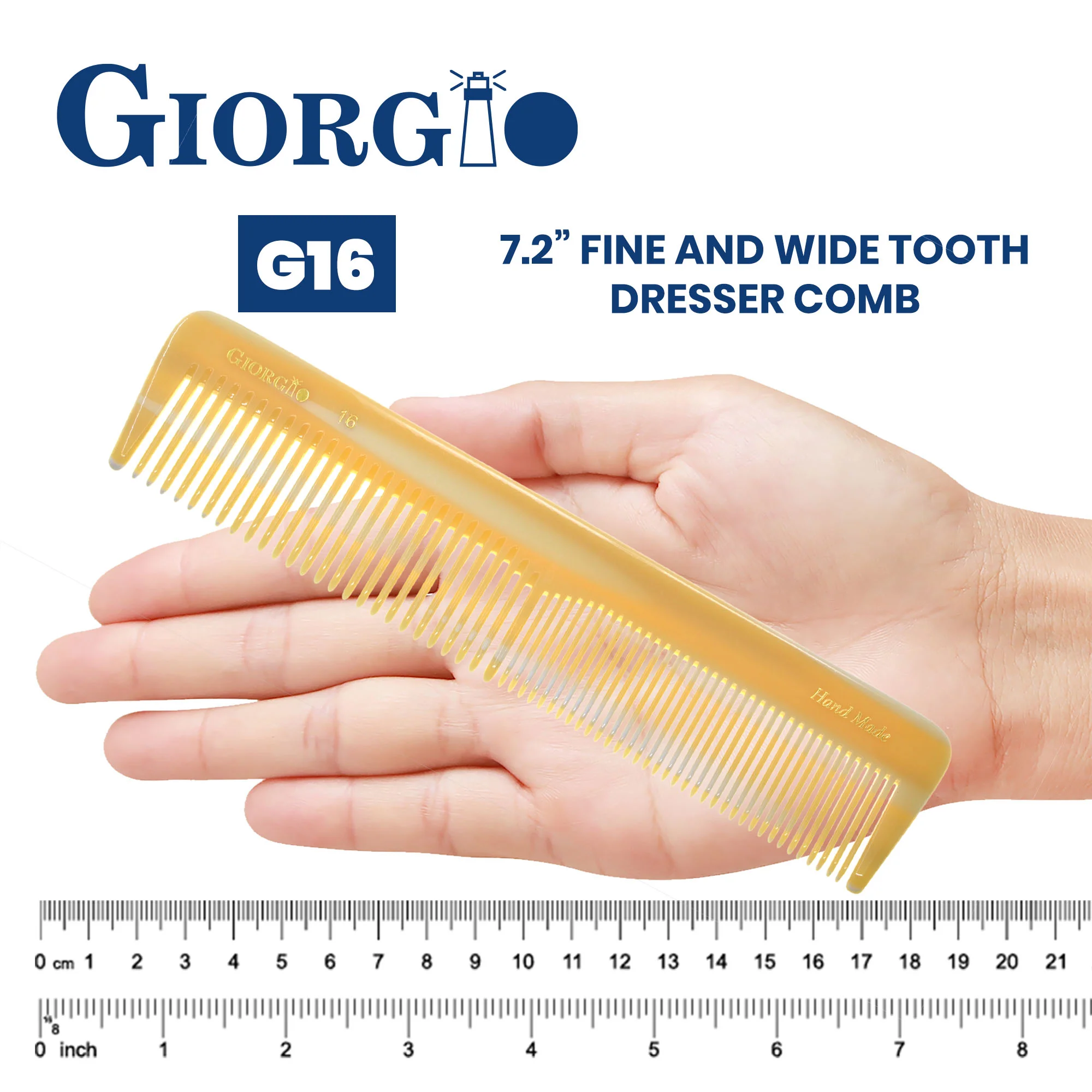 7.2" Fine and Wide Tooth Detangling Comb - Image 4