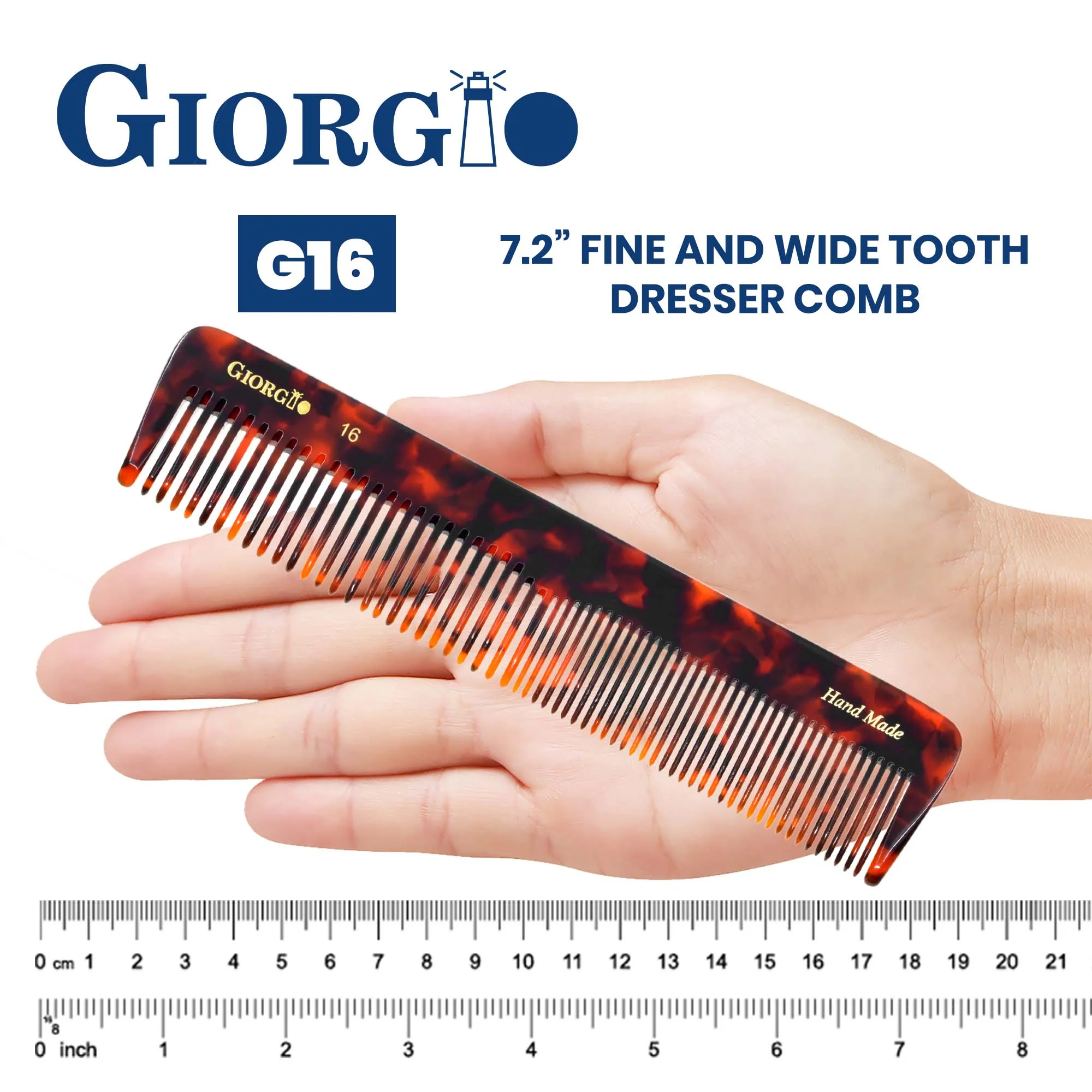 7.2" Fine and Wide Tooth Detangling Comb - Image 9