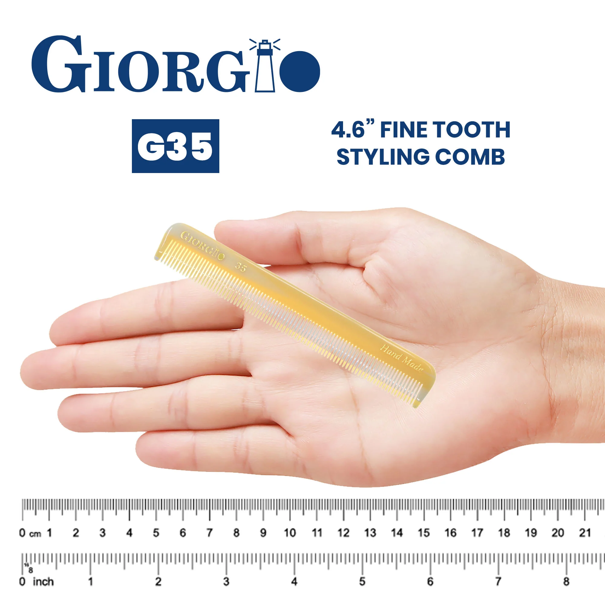 4.6" Handmade Fine Tooth Pocket Comb - Image 3