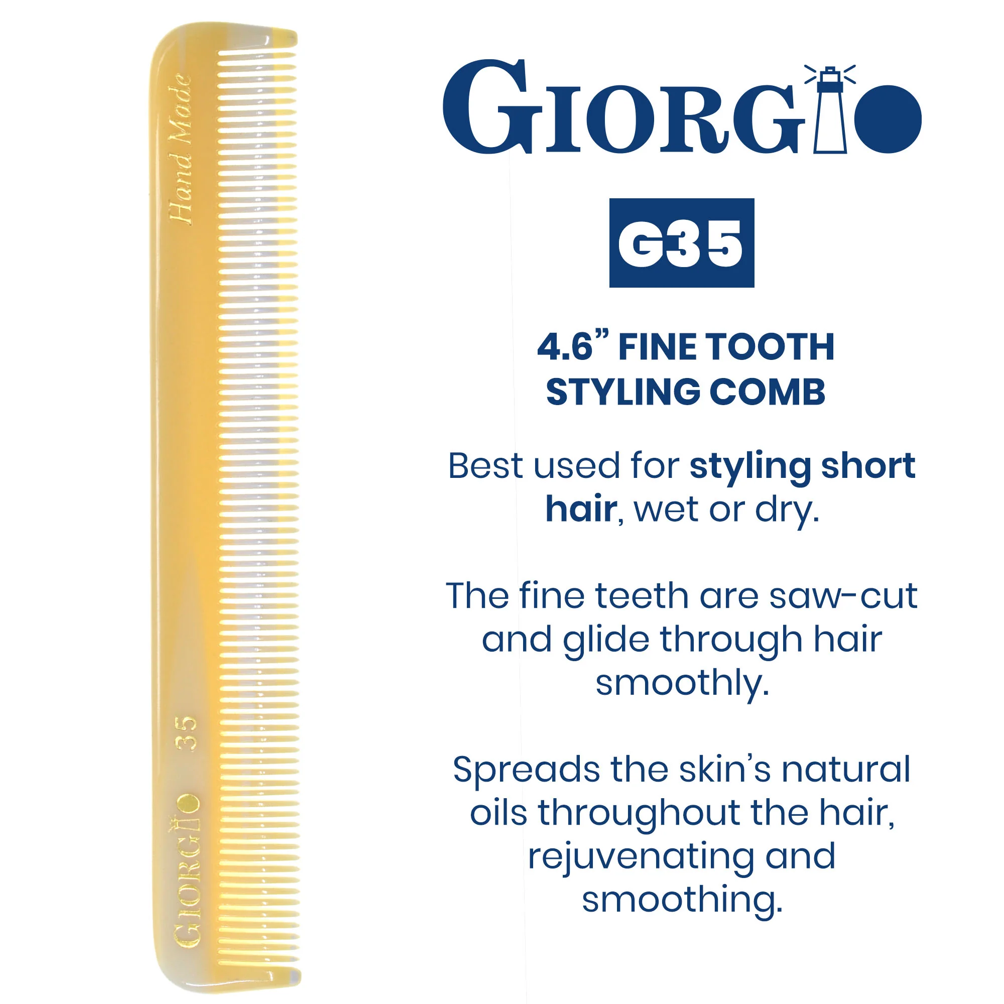 4.6" Handmade Fine Tooth Pocket Comb - Image 5