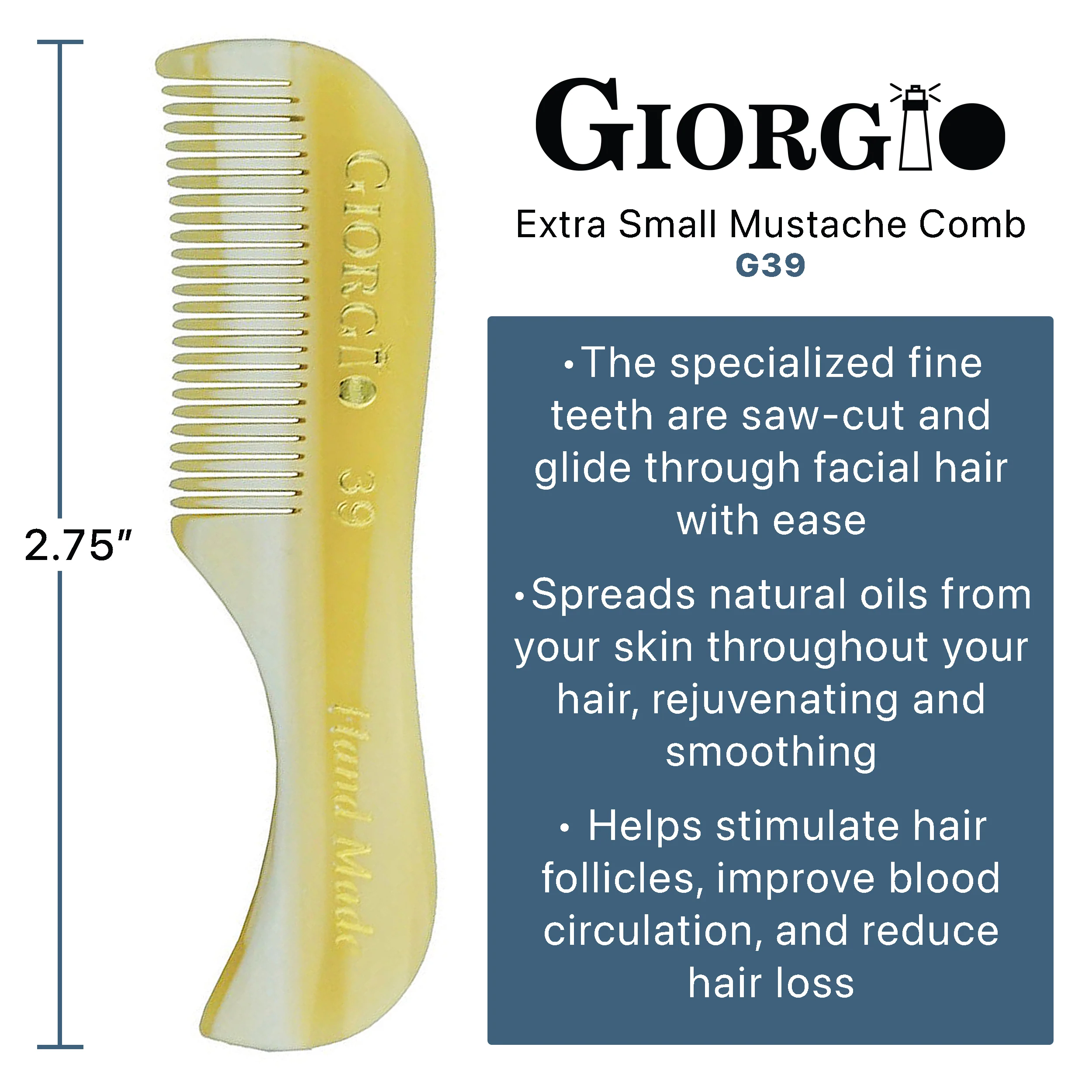 2.75" Fine Tooth Pocket Comb - Image 7