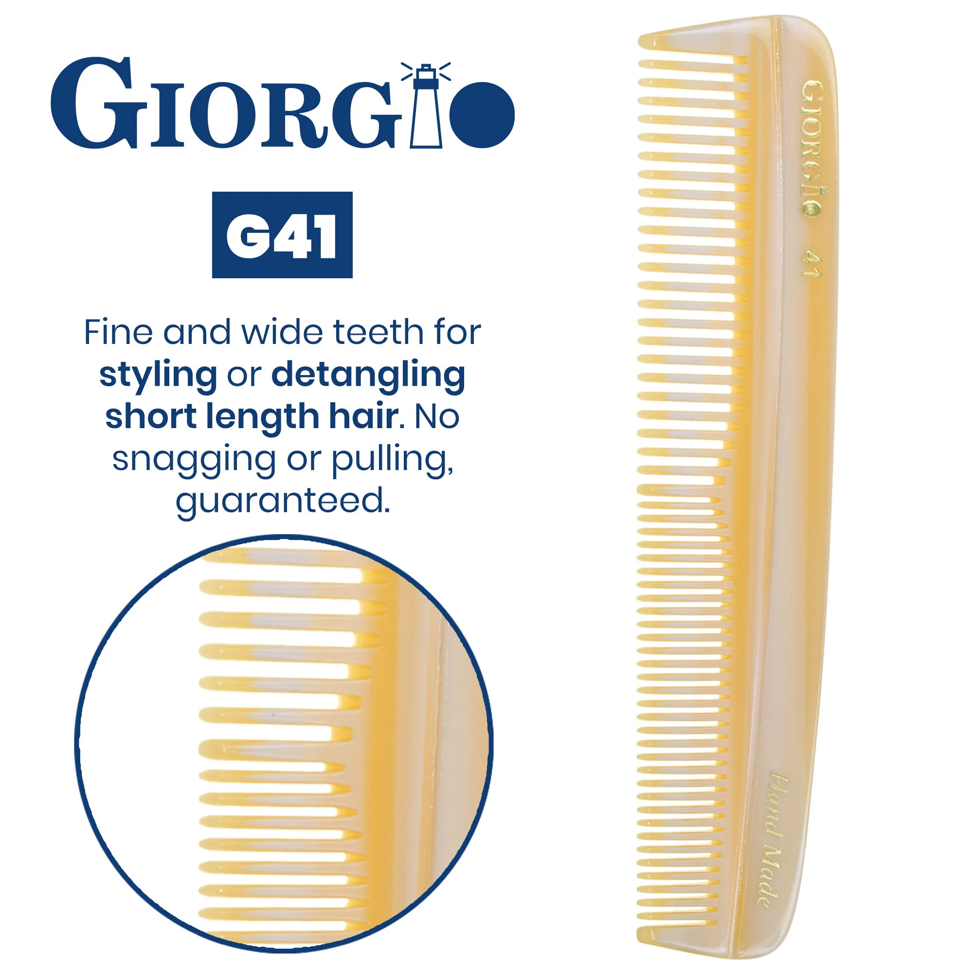 5.1" Handmade Fine and Wide Tooth Pocket Dressing Comb - Image 9