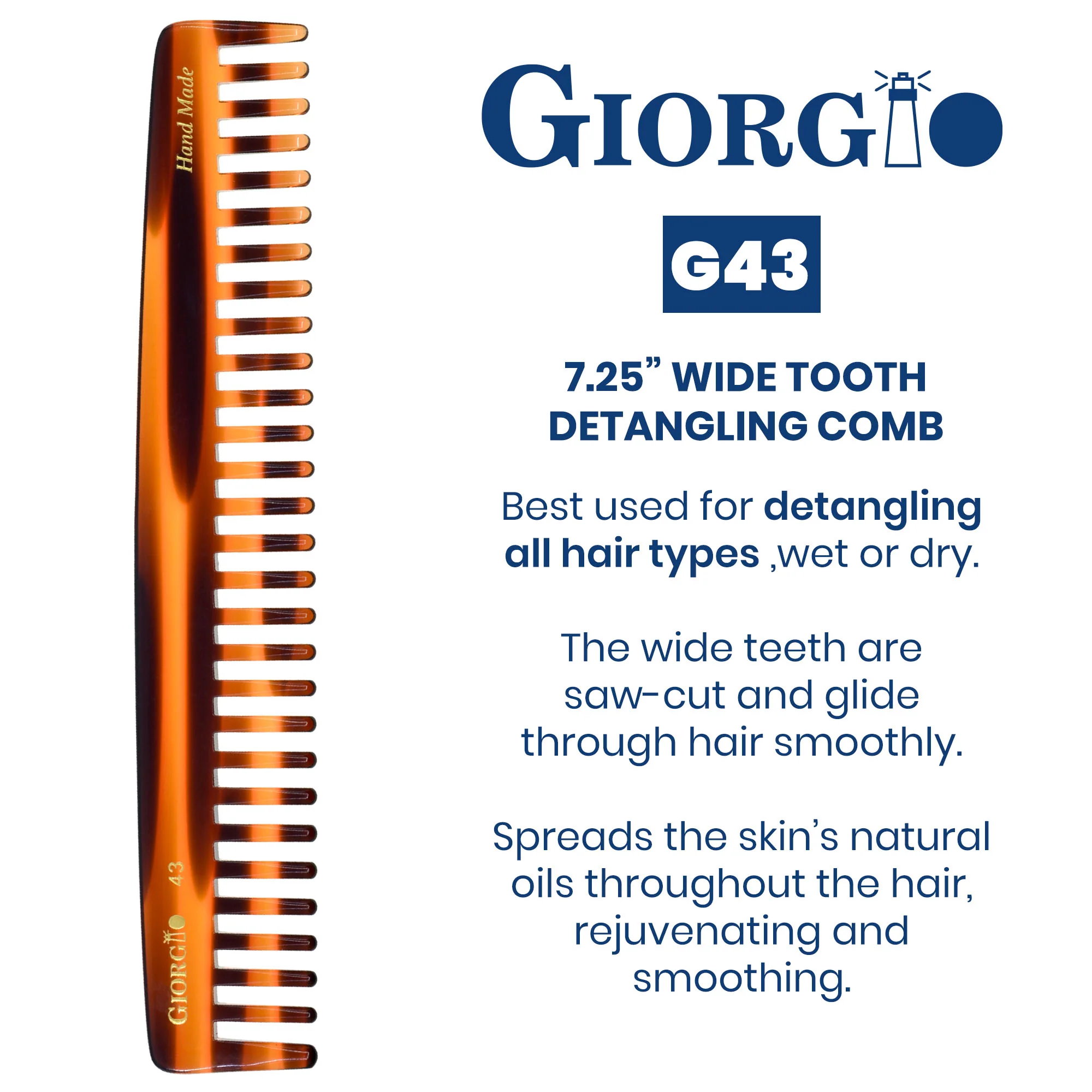 Handmade Wide Tooth Detangling Comb - Image 5