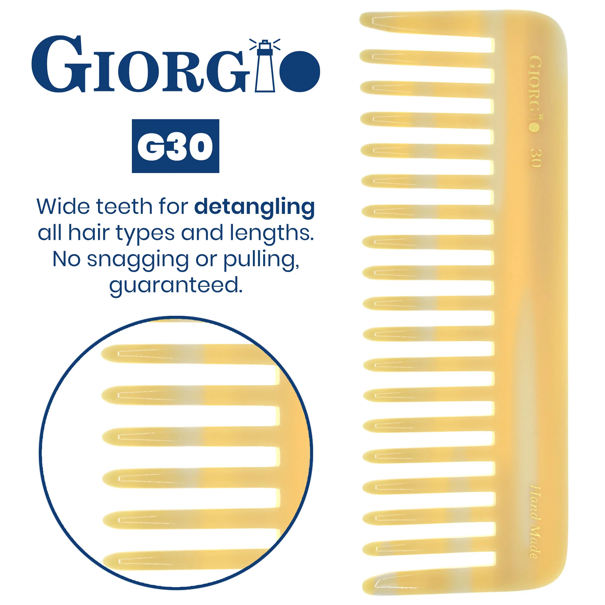5.75" Deep Wide Tooth Detangling Comb - Image 22