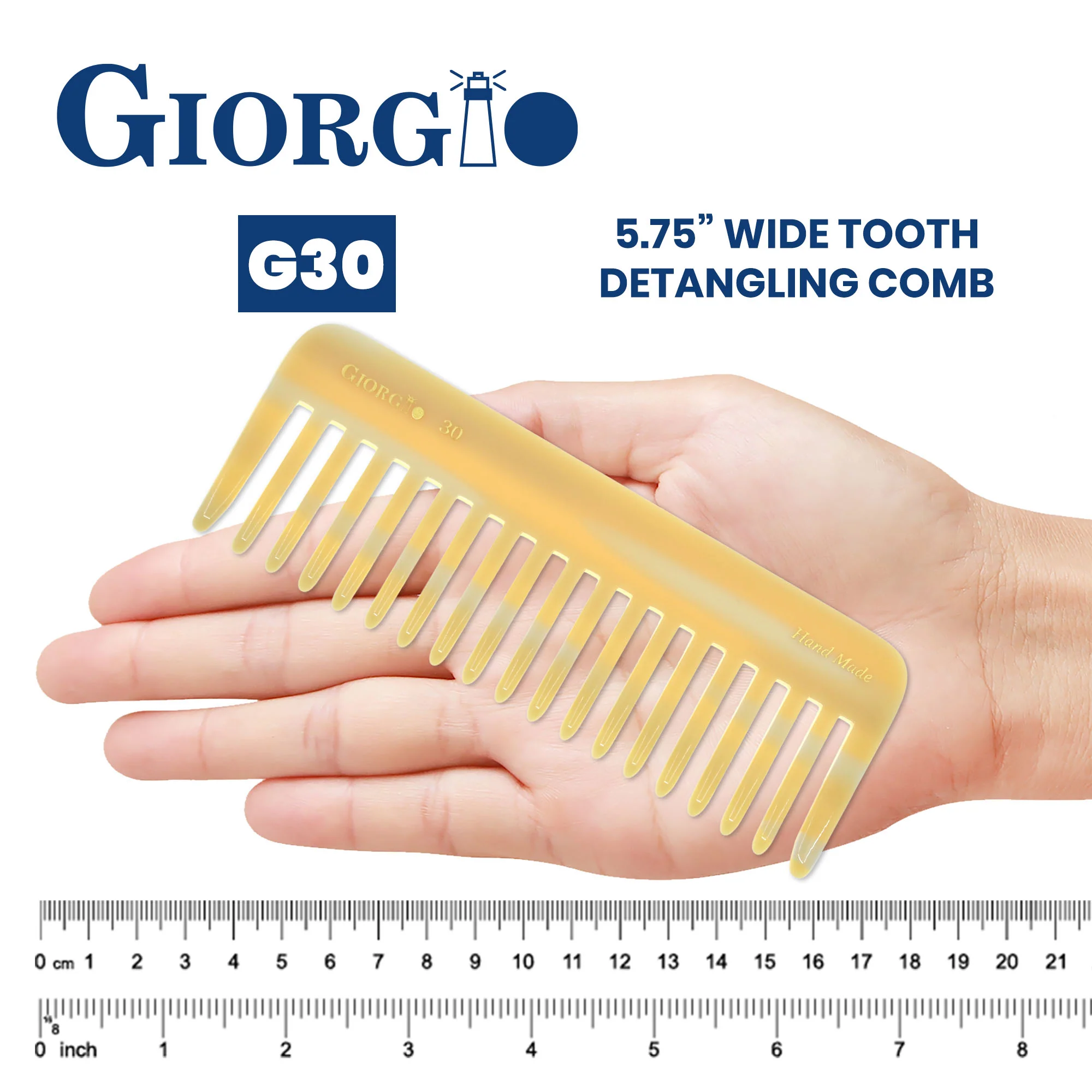 5.75" Deep Wide Tooth Detangling Comb - Image 23