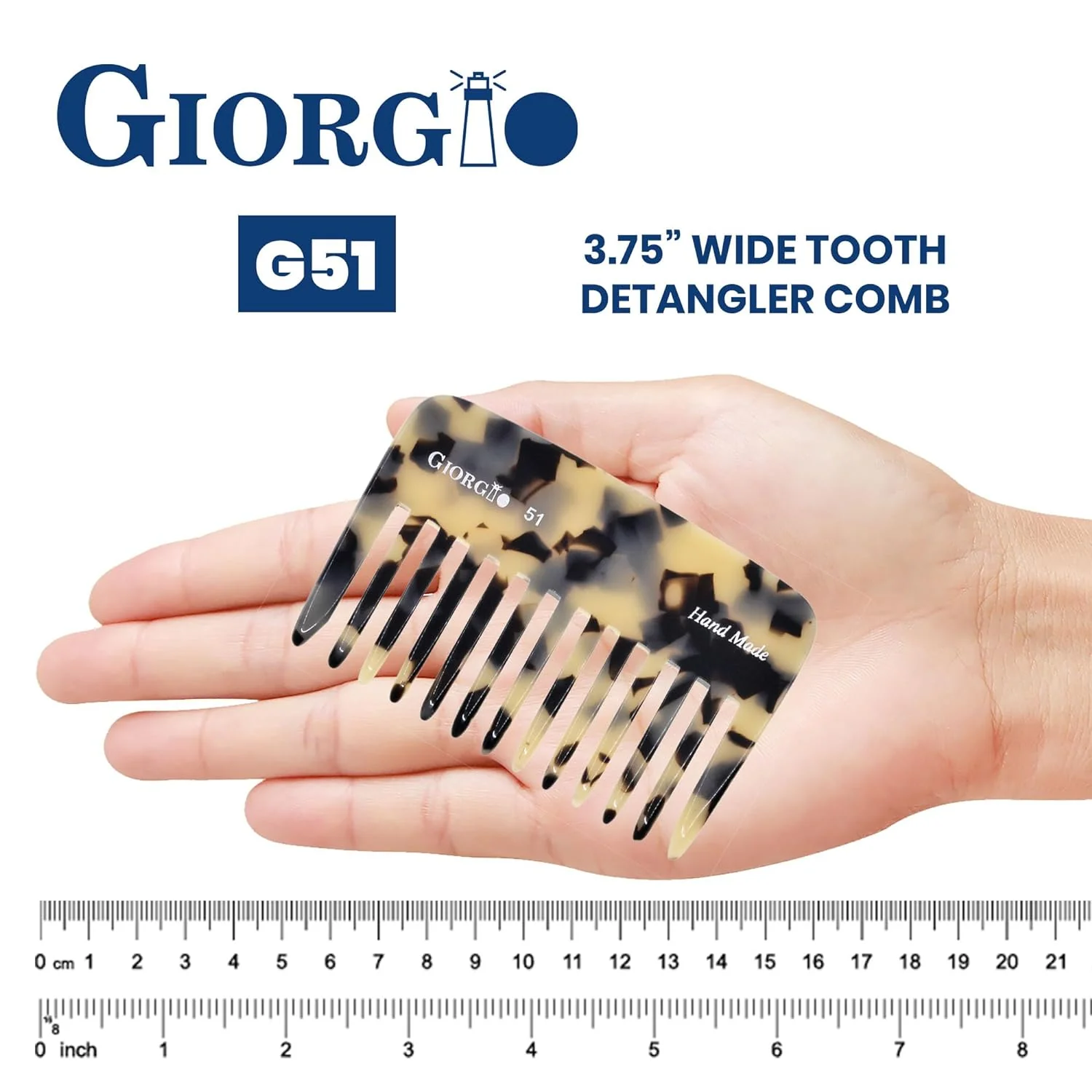 3.75" Handmade Wide Tooth Detangling Pocket Comb - Image 12
