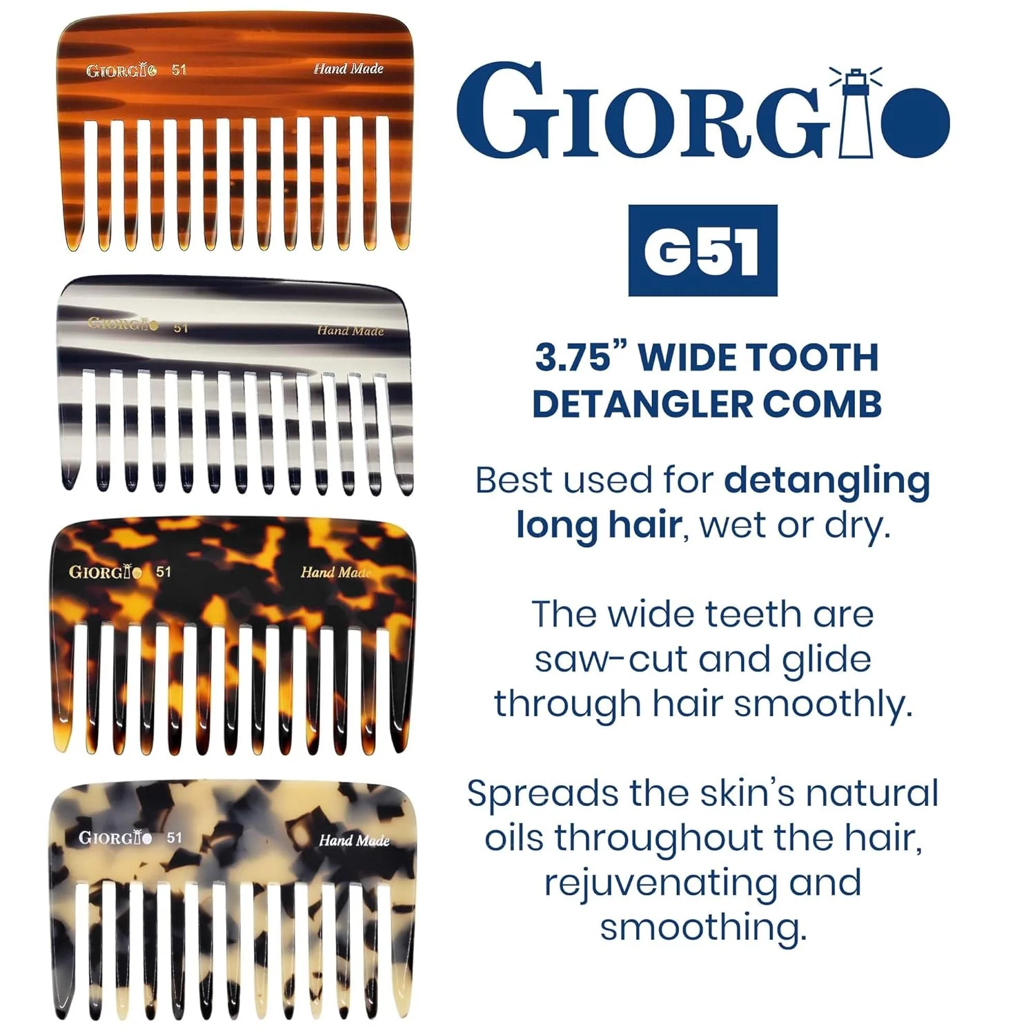 3.75" Handmade Wide Tooth Detangling Pocket Comb - Image 15