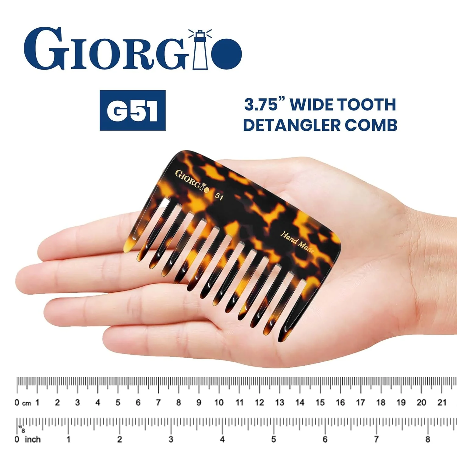 3.75" Handmade Wide Tooth Detangling Pocket Comb - Image 17